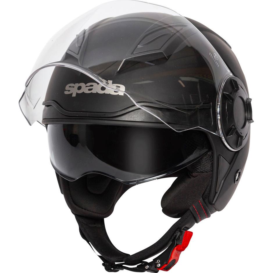 Spada Lycan Open Face Motorcycle Helmet L Matt Black & Dark Smoke Visor