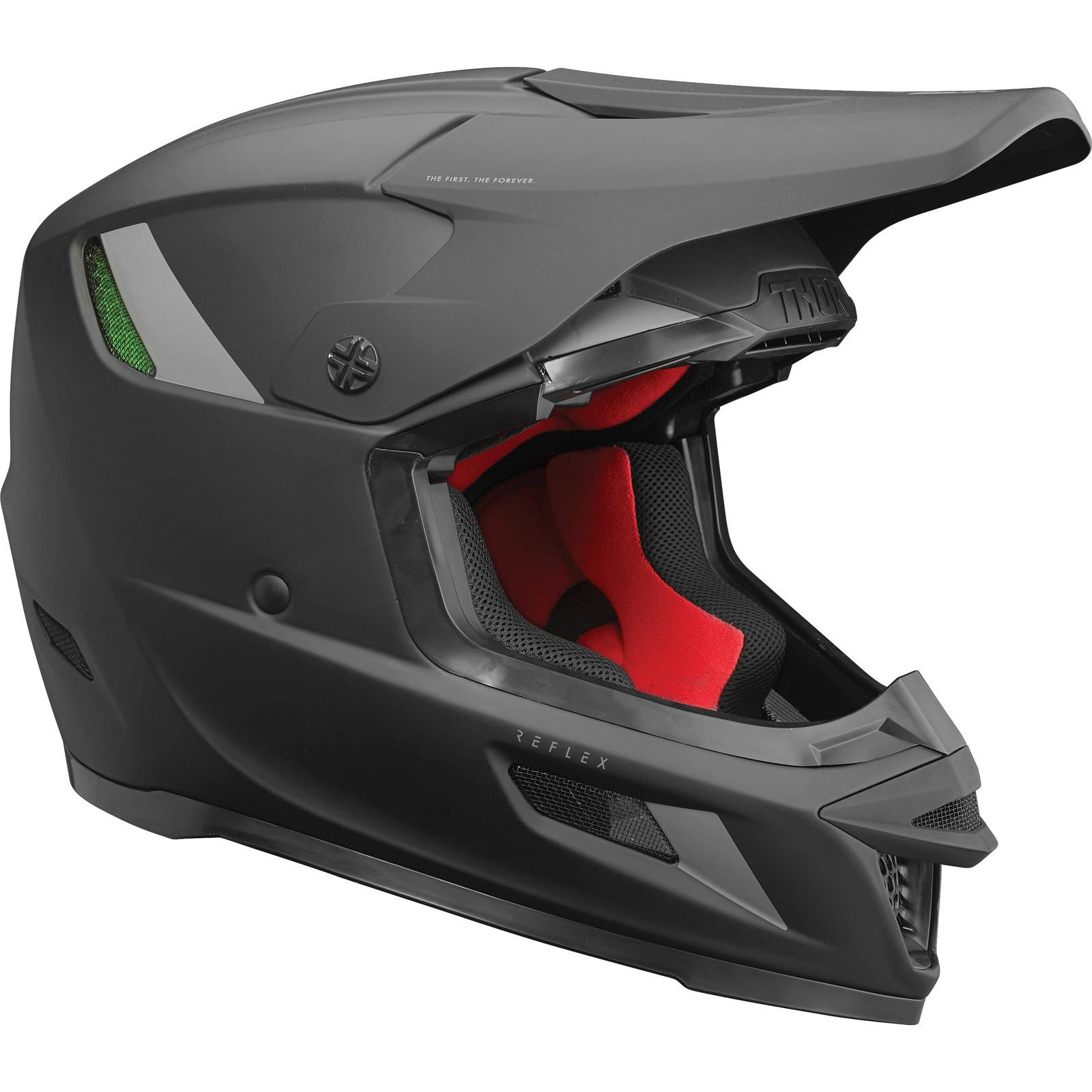 0110-6856 - Thor Reflex Blackout Motocross Helmet XXL Black