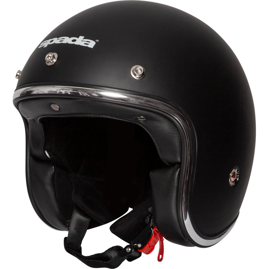 Spada Classic Plain Open Face Motorcycle Helmet S Matt Black