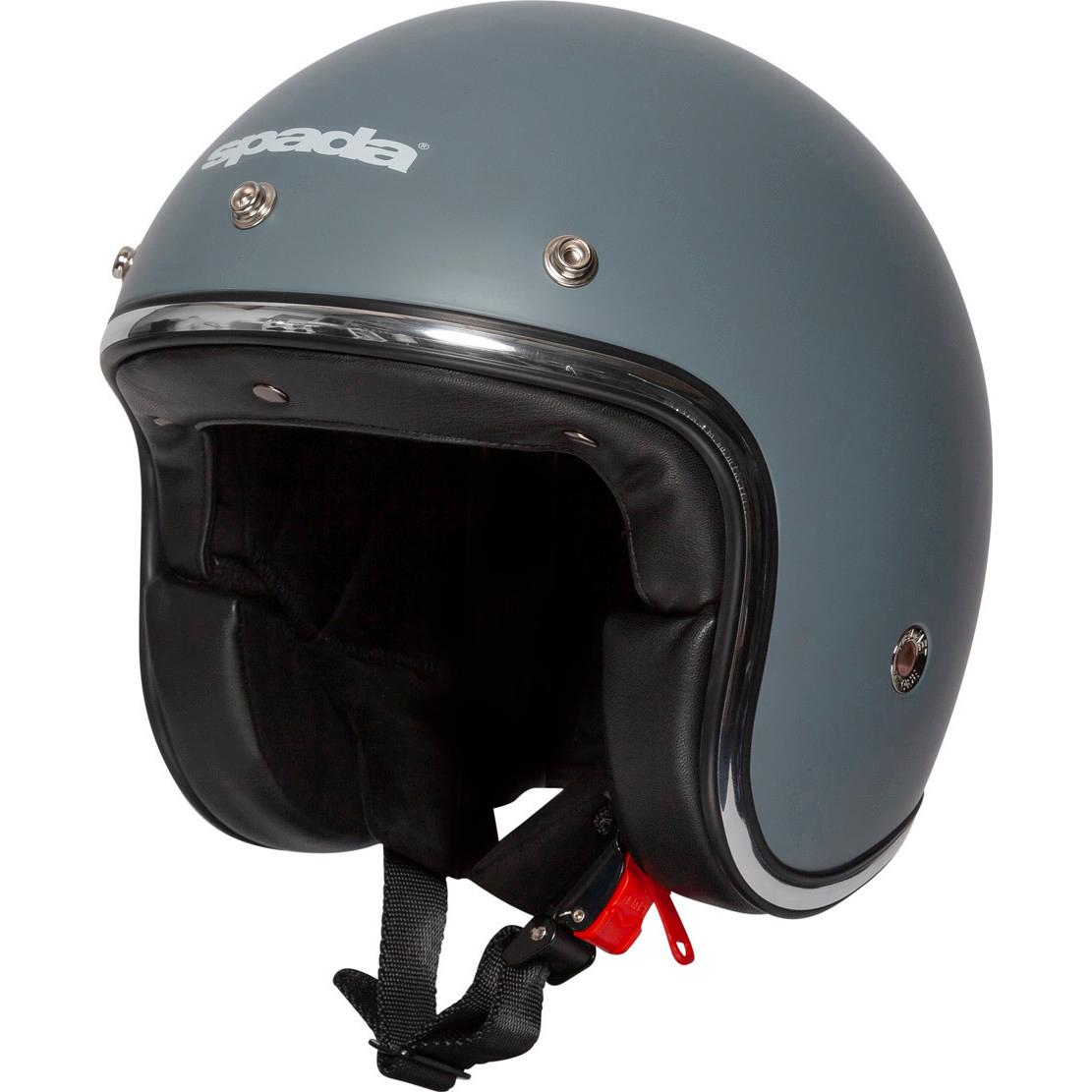 Spada Classic Plain Open Face Motorcycle Helmet S Matt Grey