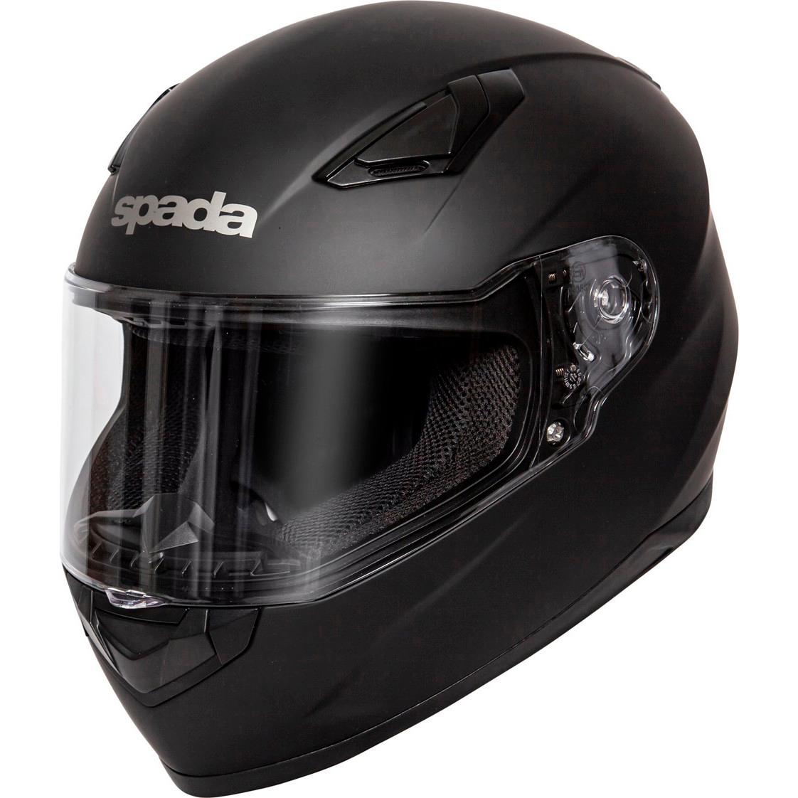 Spada Raiden Motorcycle Helmet XS Matt Black & Clear Visor