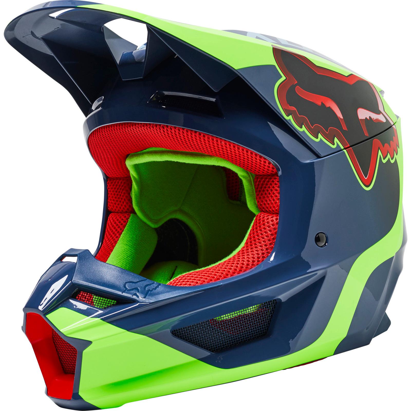 28806-203-S - Fox Racing 2022 V1 Venz Motocross Helmet S Dark Indigo