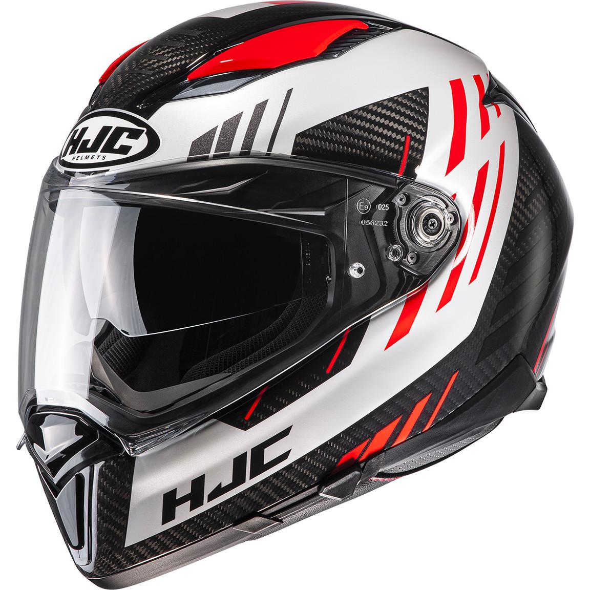 F70KERL - HJC F70 Kesta Carbon Motorcycle Helmet L Red (MC1)