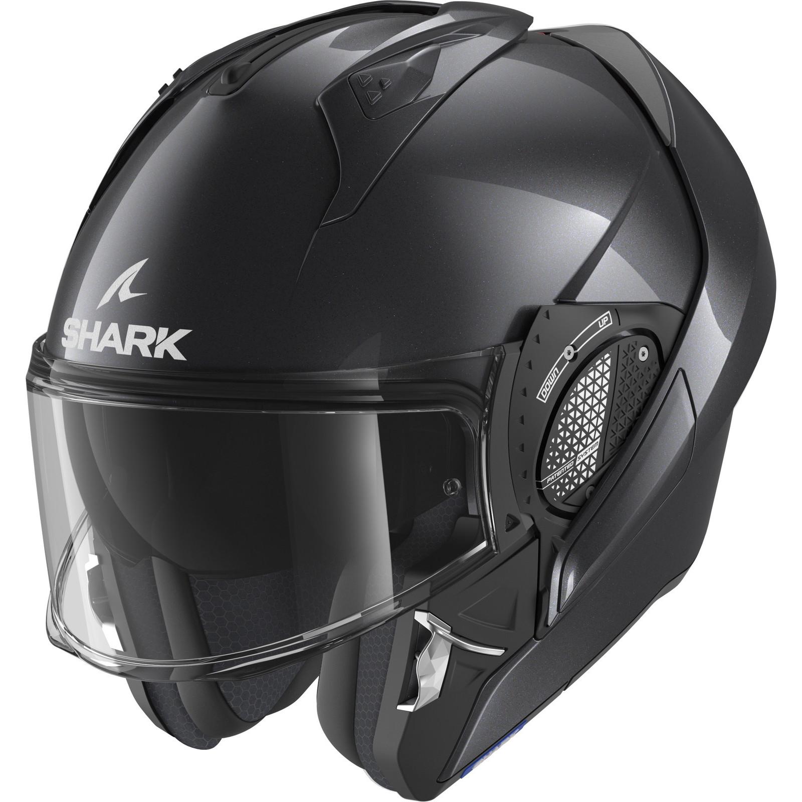 HE8910EA05S - Shark Evo-GT Blank Flip Front Motorcycle Helmet S Anthracite (A05)