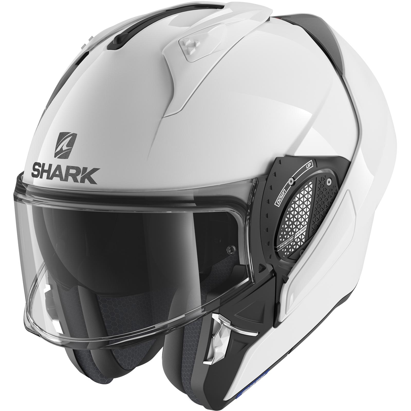 HE8910EWHUXS - Shark Evo-GT Blank Flip Front Motorcycle Helmet XS White (WHU)