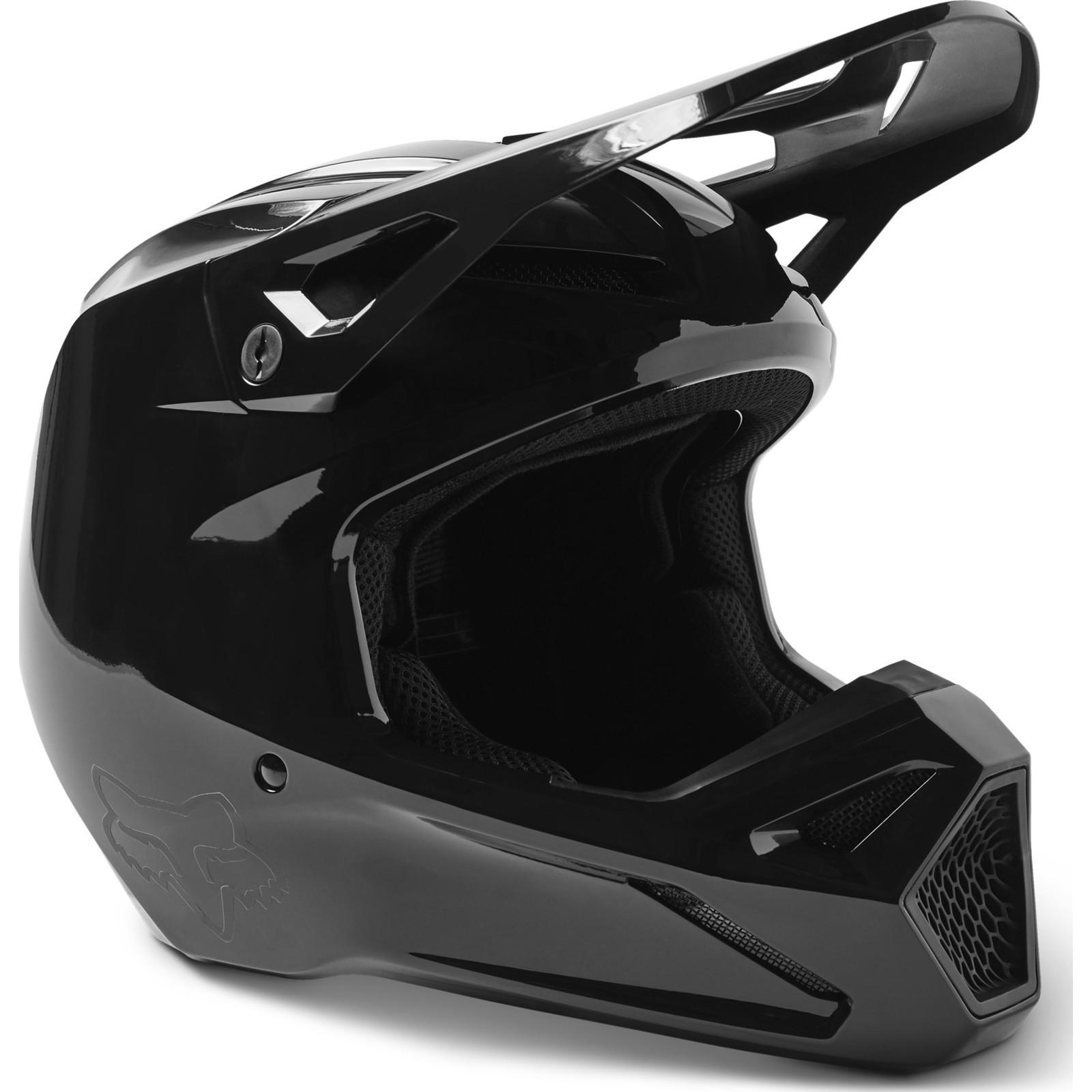 29669-001-XS - Fox Racing 2023 V1 Solid Motocross Helmet XS Black