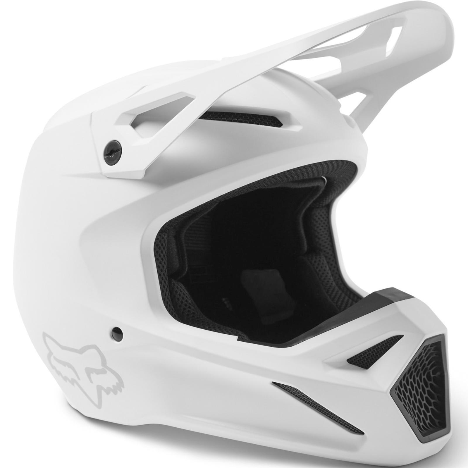 29669-067-XS - Fox Racing 2023 V1 Solid Motocross Helmet XS Matt White