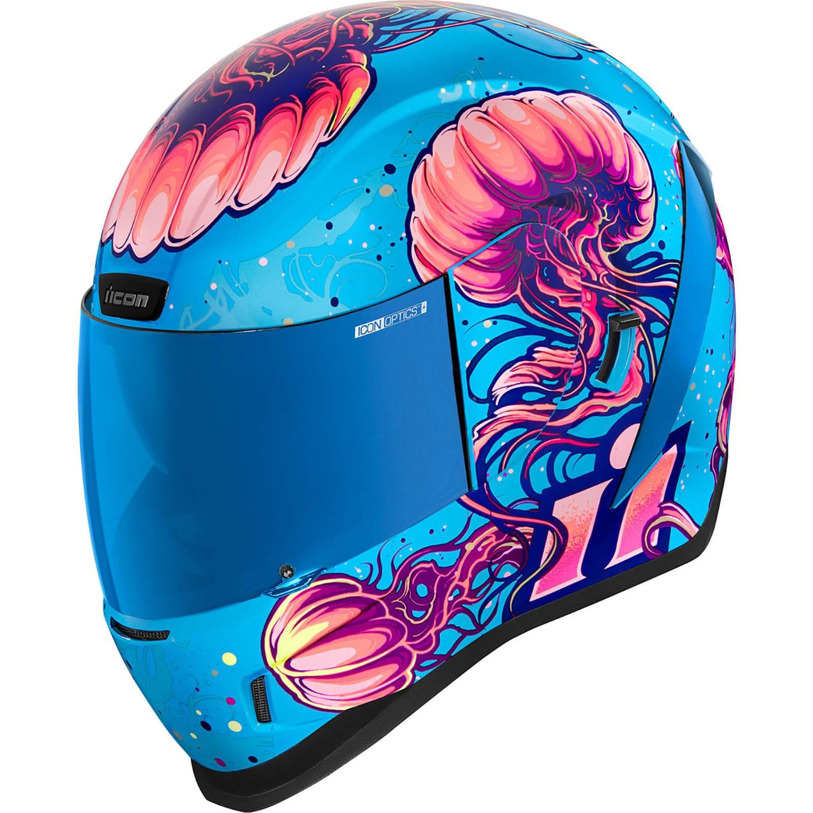 0101-14738 - Icon Airform Jellies Motorcycle Helmet XL Blue