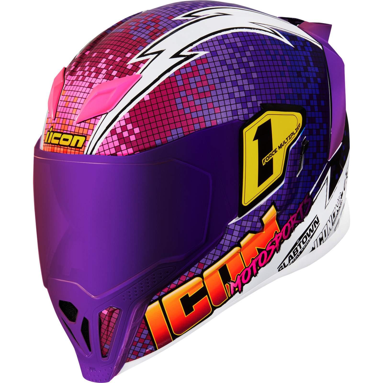 0101-14816 - Icon Airflite Quarterflash Motorcycle Helmet M Purple