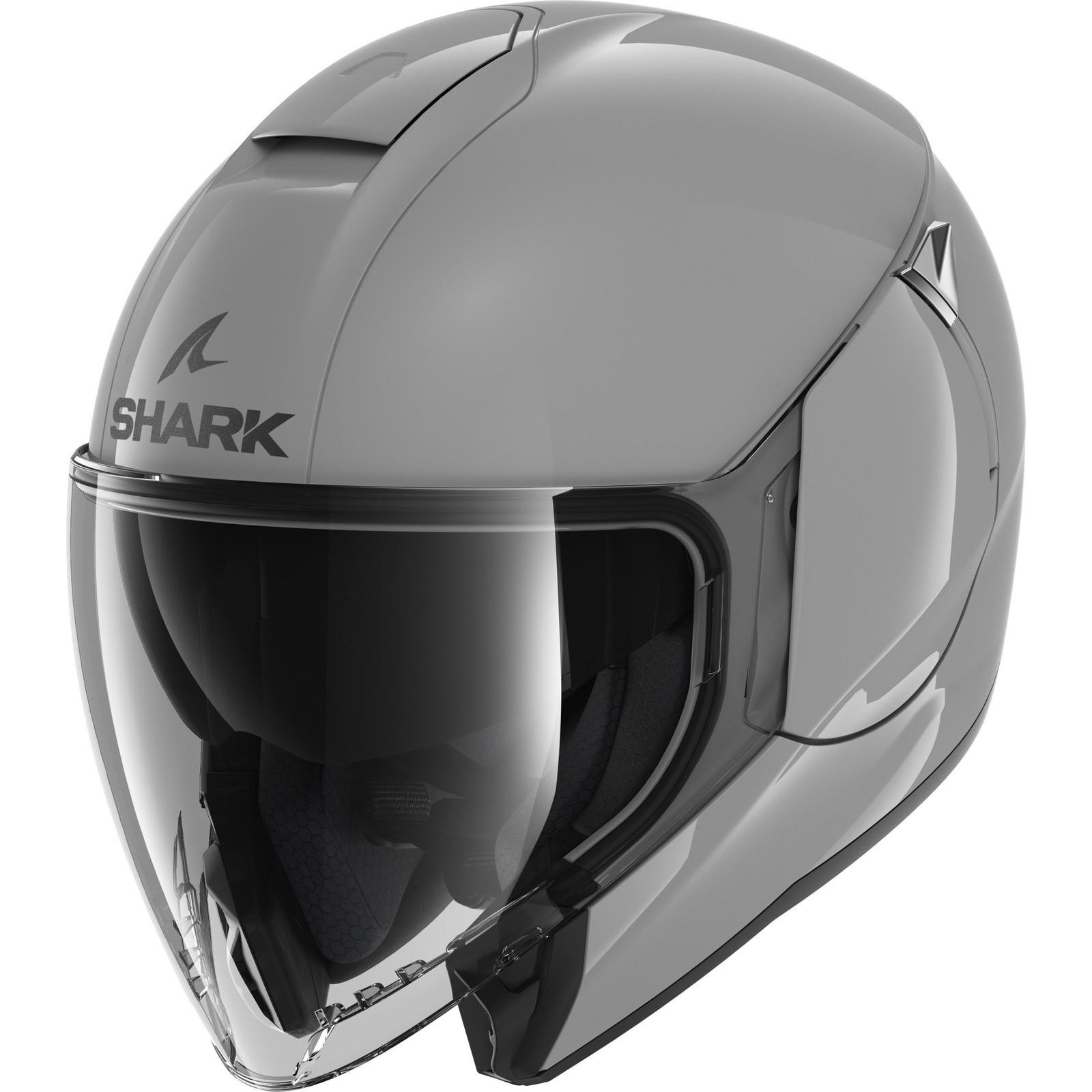 Shark Citycruiser Blank Open Face Motorcycle Helmet S Grey (S05) & 50% Tint Visor