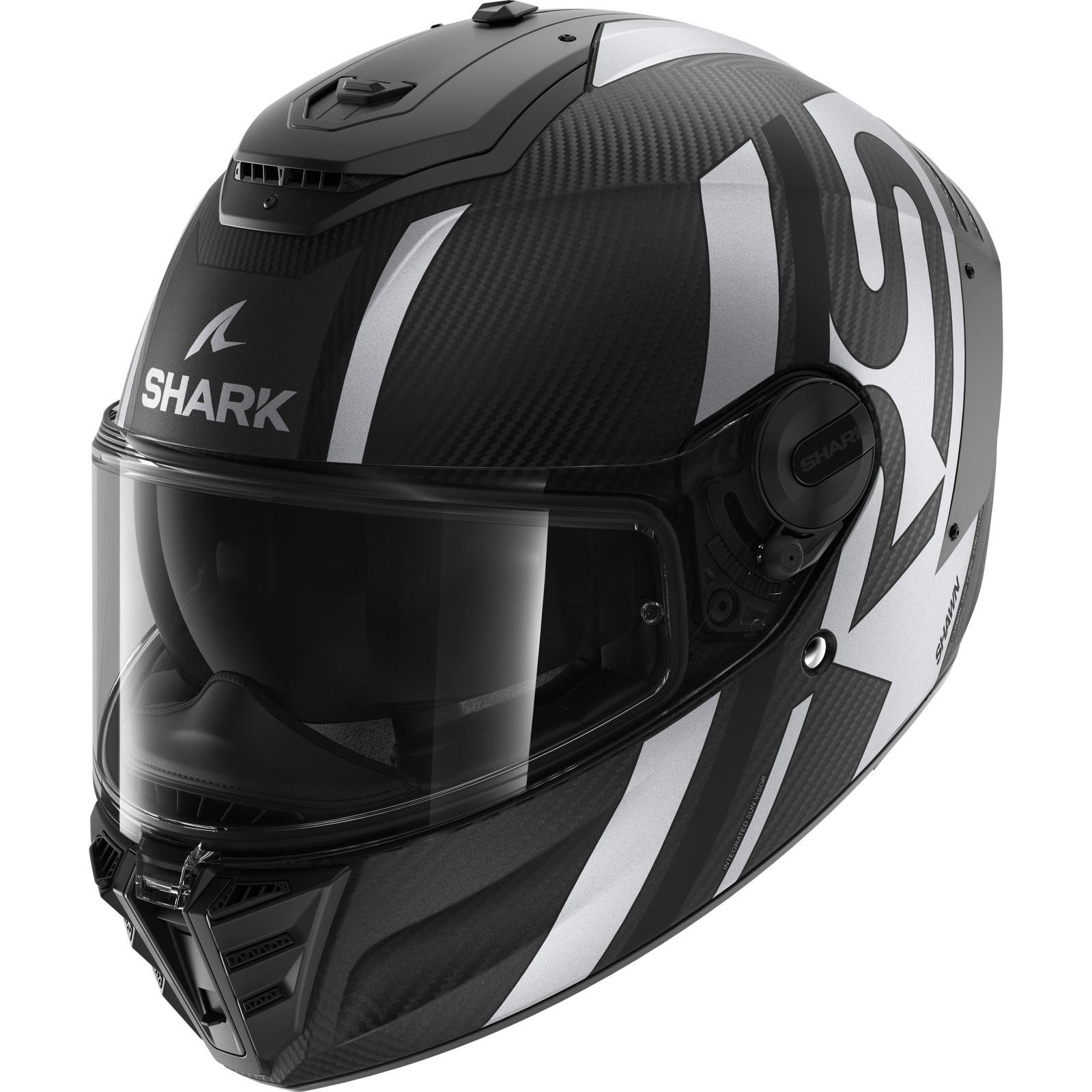 HE8156EDKSL - Shark Spartan RS Carbon Shawn Motorcycle Helmet L Matt Carbon Silver (DKS)