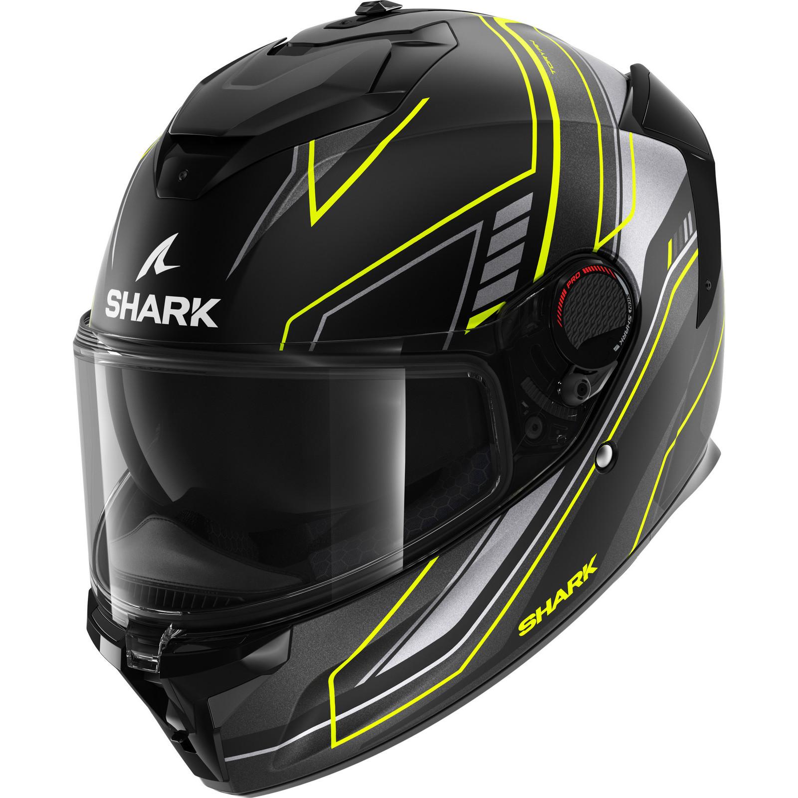 HE1316EKYAM - Shark Spartan GT Pro Carbon Toryan Motorcycle Helmet M Matt Black Yellow Anthracite (KYA)