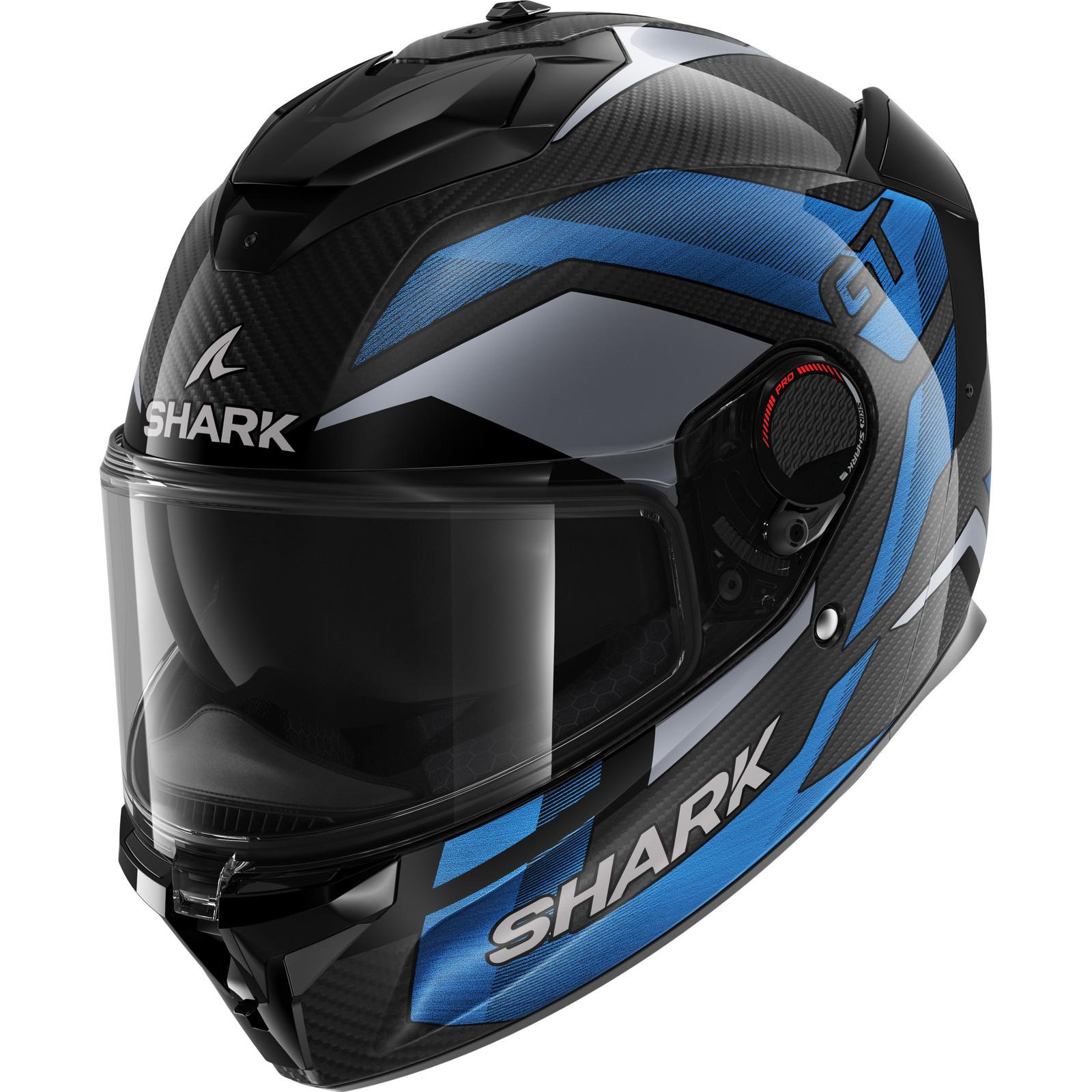 HE1355EDBUM - Shark Spartan GT Pro Carbon Ritmo Motorcycle Helmet M Carbon Blue (DBU)