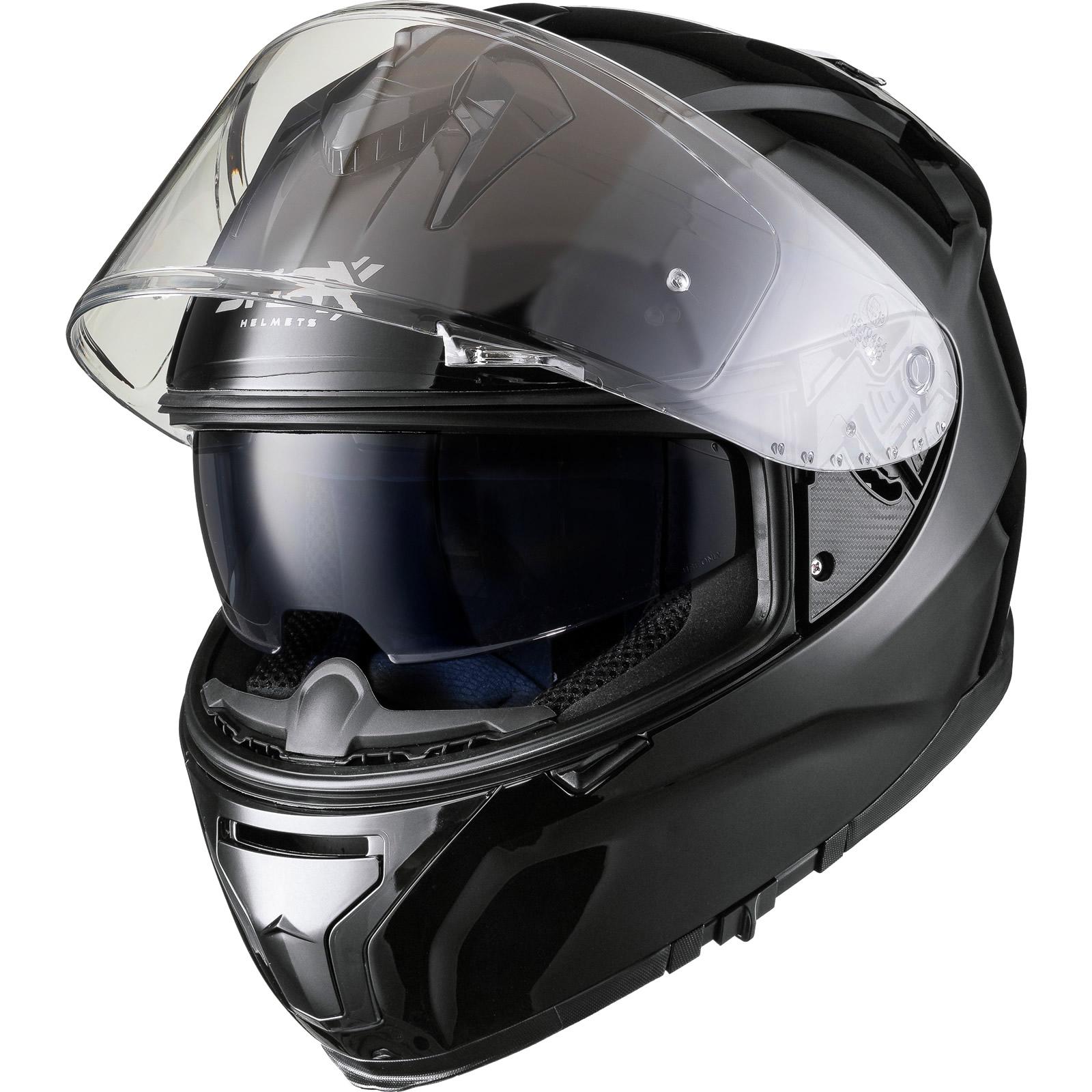 Shox Ammo Solid Motorcycle Helmet XL Gloss Black (ACU Approved)
