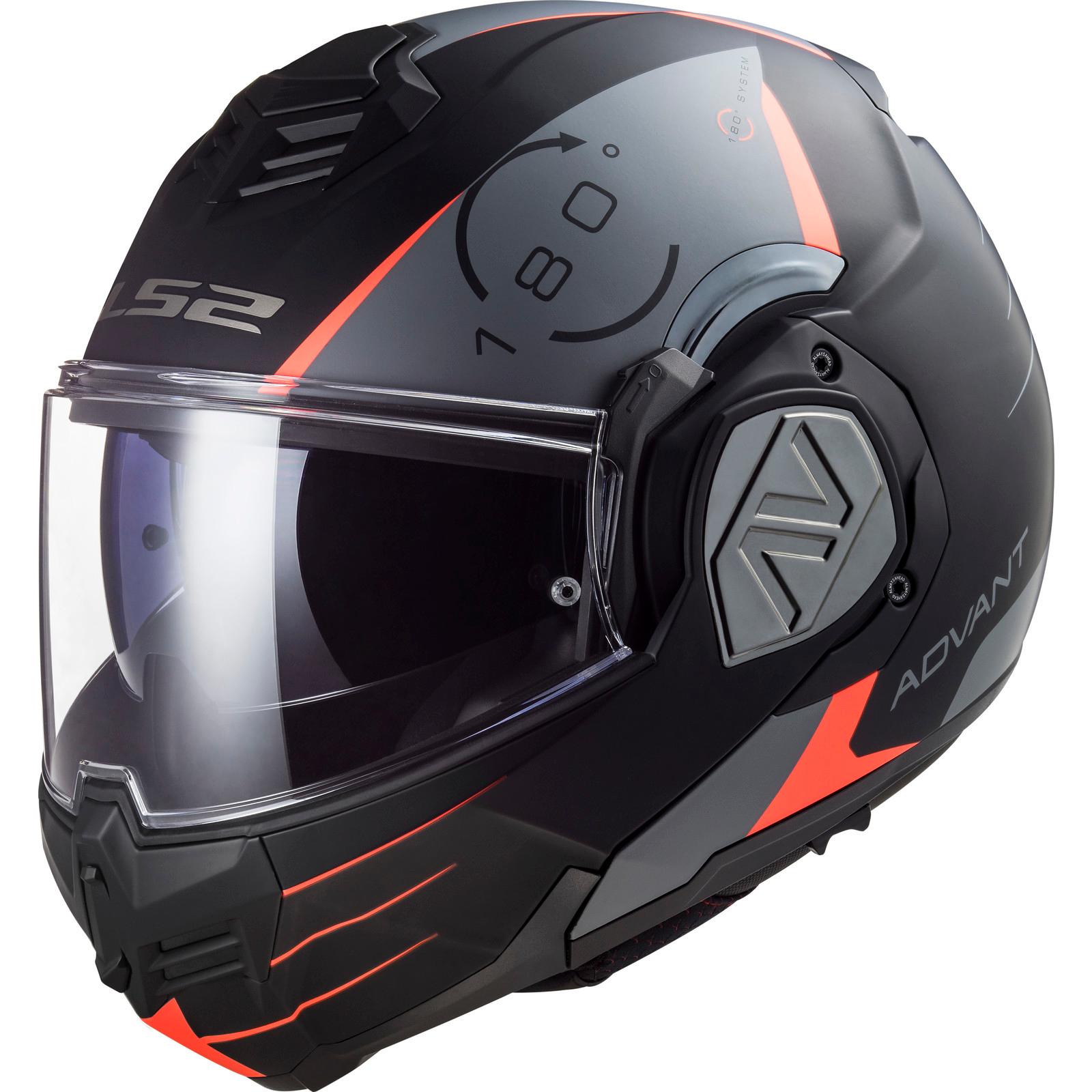 LS2 FF906 Advant Codex Flip Front Motorcycle Helmet XXL Matt Black Titanium & Iridium Silver (Pinlock Ready) Visor