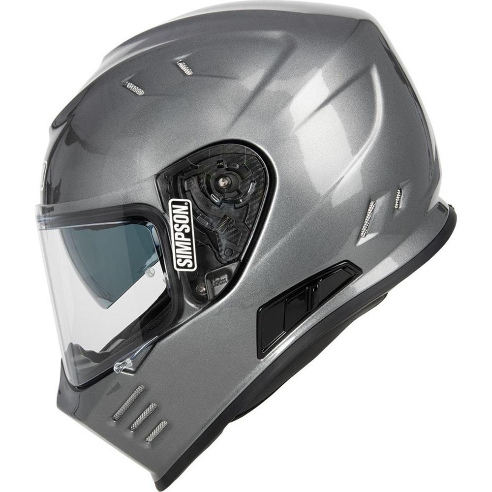 S3FEP021SOLGNM02 - Simpson Venom Solid Motorcycle Helmet XS Gunmetal