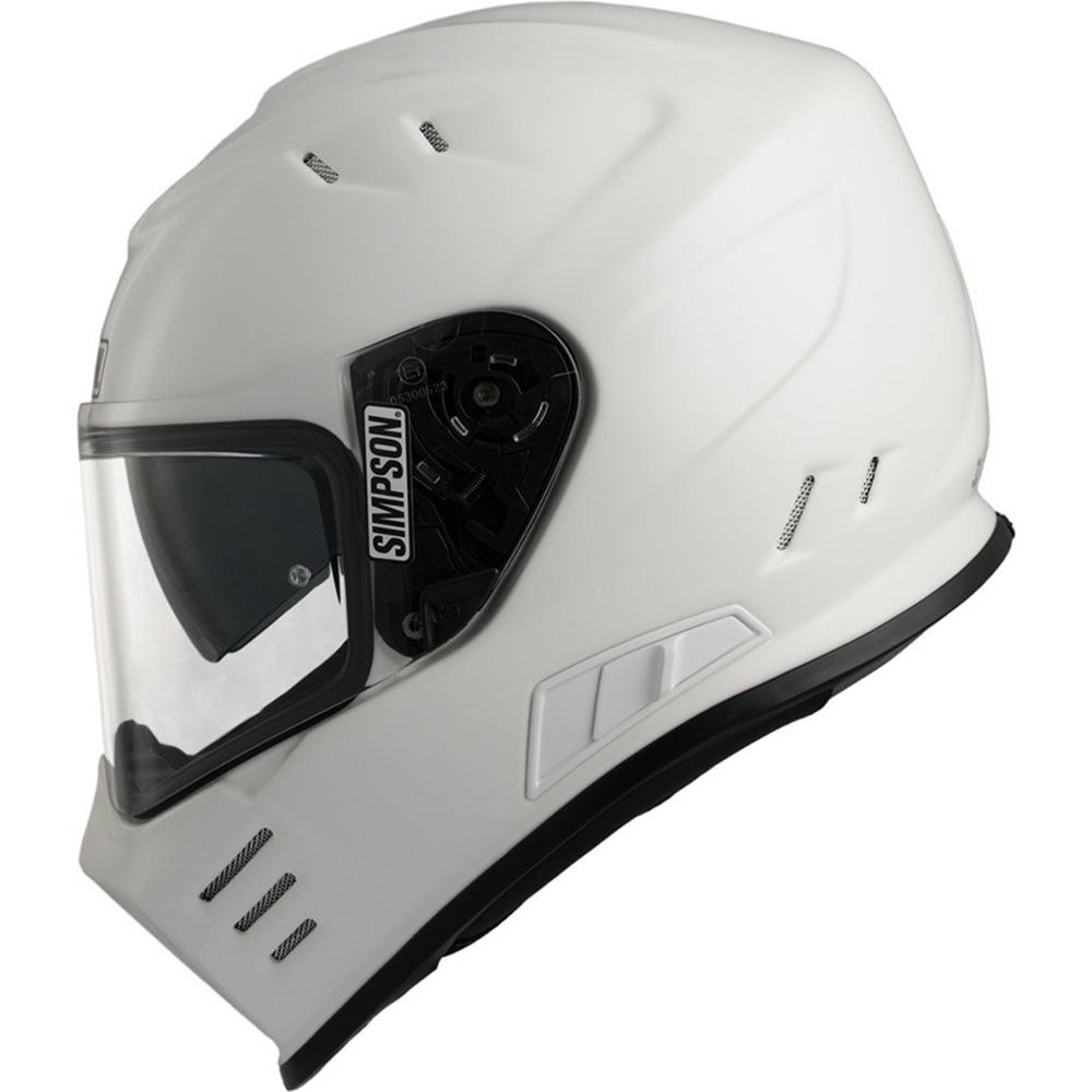 SV1091E05MAL - Simpson Venom Solid Motorcycle Helmet L White