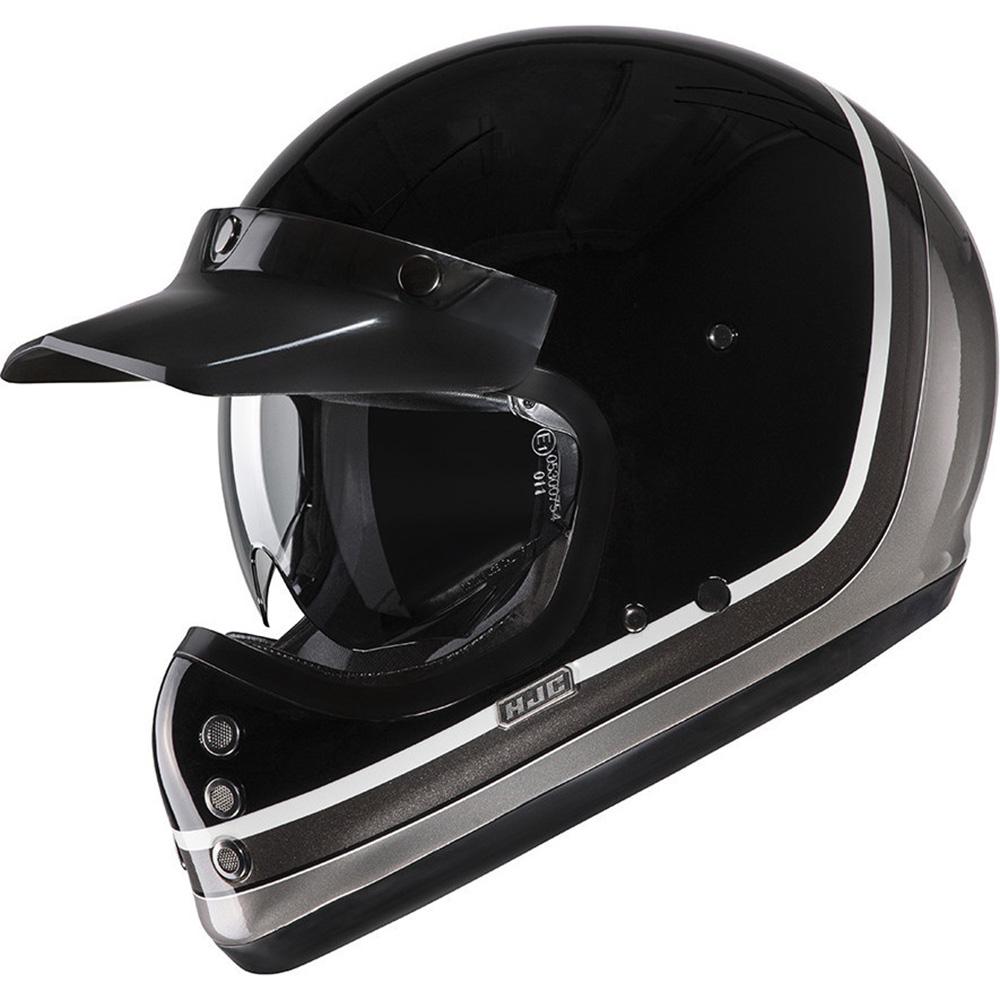 V60SBXS - HJC V60 Scoby Motorcycle Helmet XS Black (MC5)
