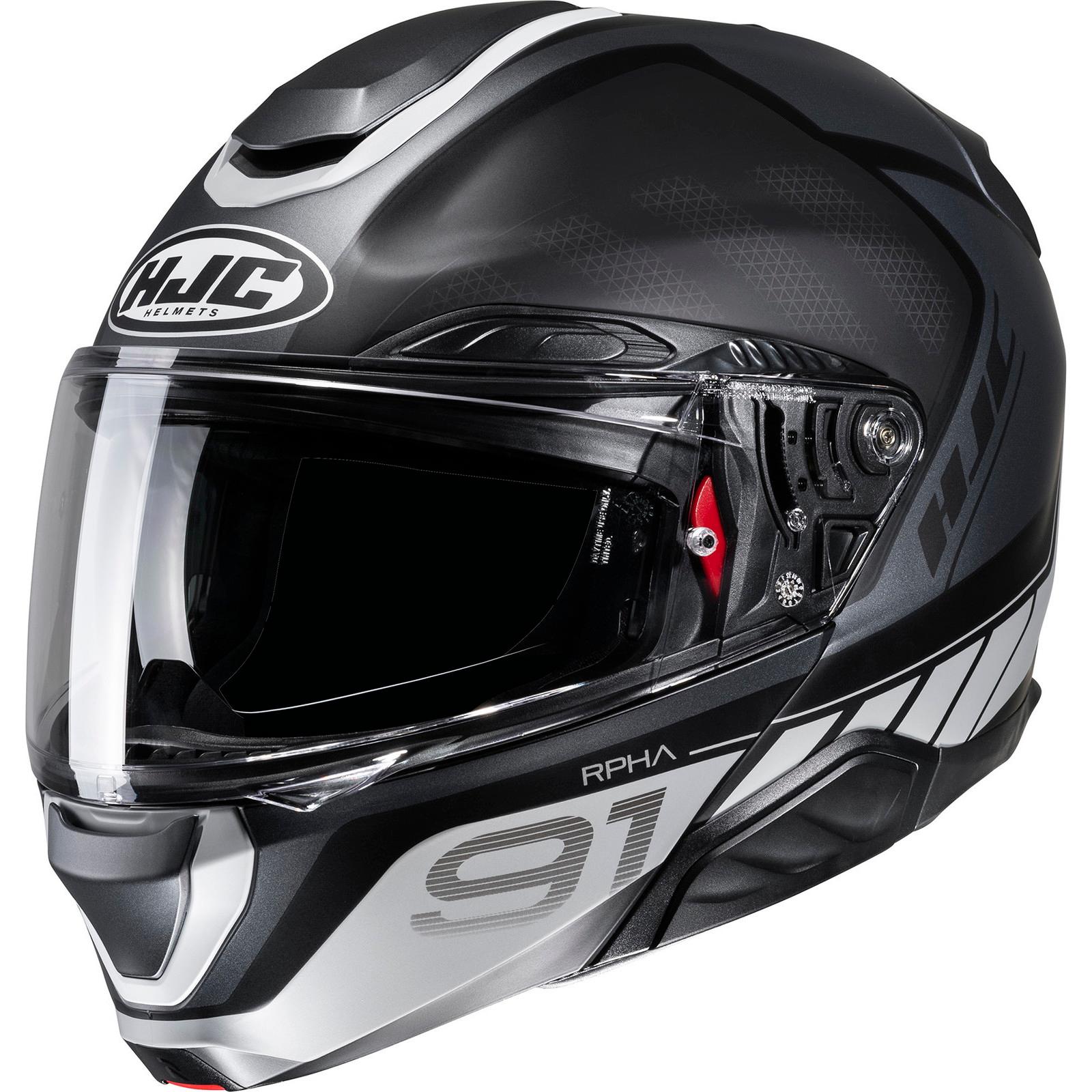 R91RBXL - HJC RPHA 91 Rafino Flip Front Motorcycle Helmet XL Black (MC5SF)