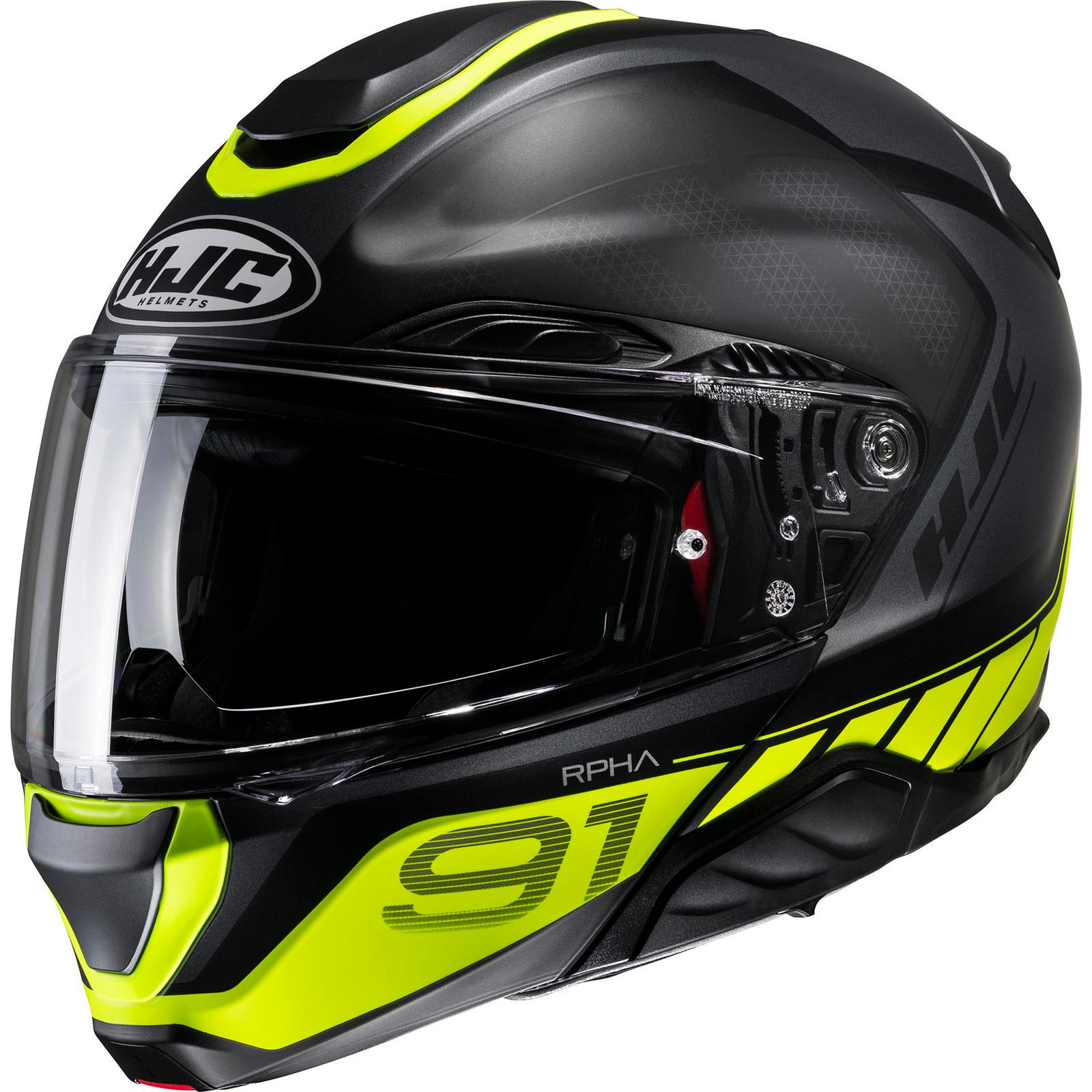 R91RFXL - HJC RPHA 91 Rafino Flip Front Motorcycle Helmet XL Fluo (MC3HSF)