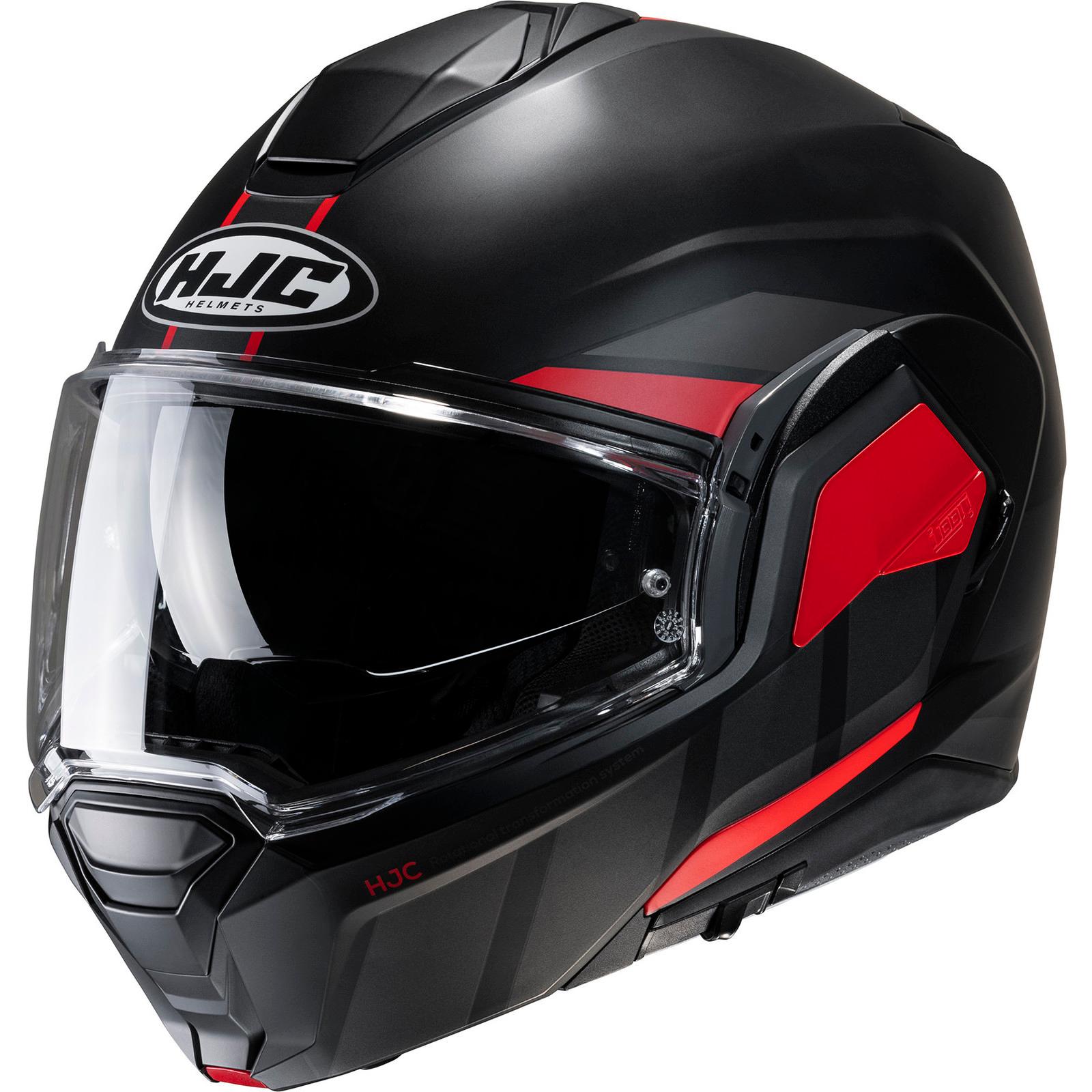 I100BRS - HJC i100 Beis Flip Front Motorcycle Helmet S Red (MC1SF)