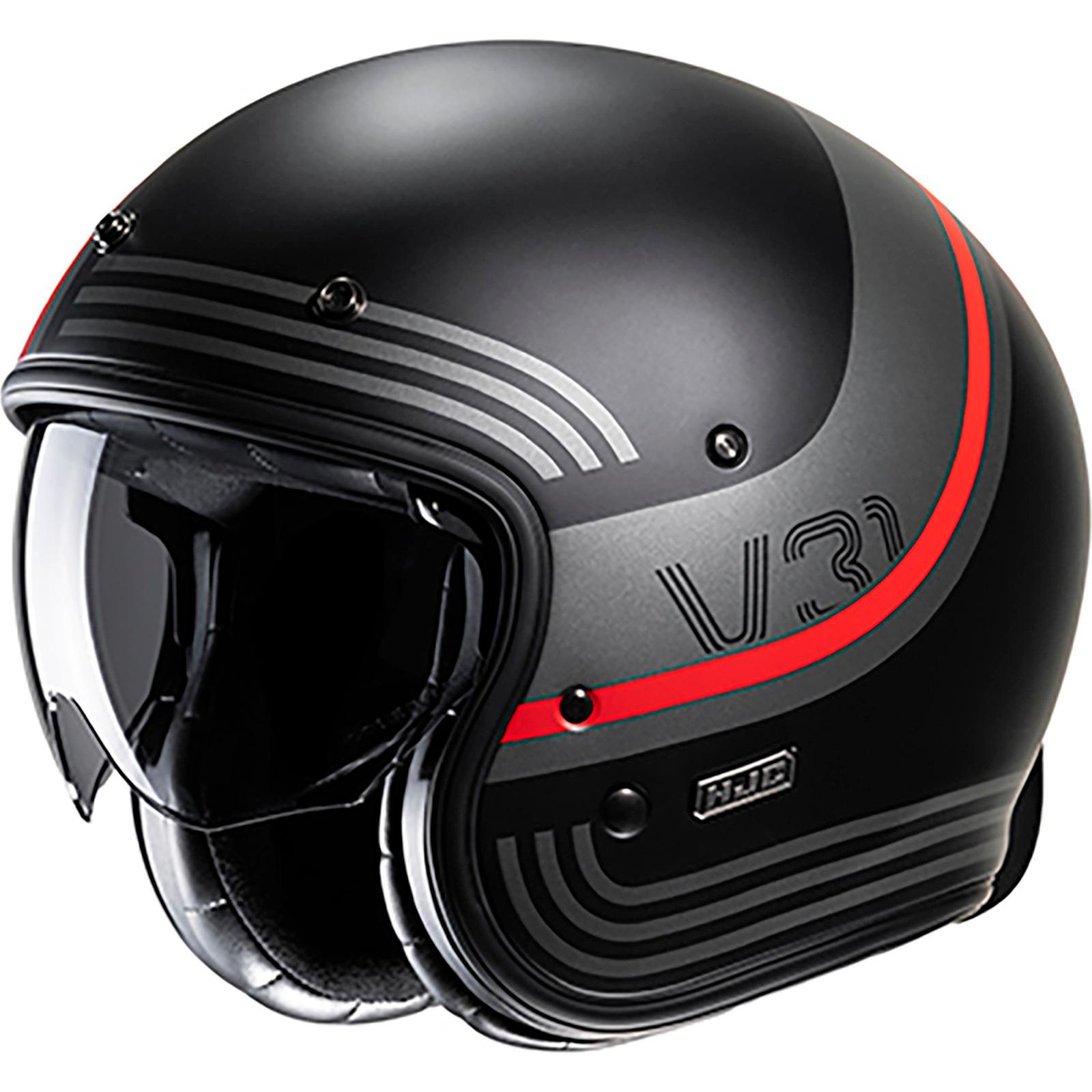 V31BRL - HJC V31 Byron Open Face Motorcycle Helmet L Red (MC1SF)