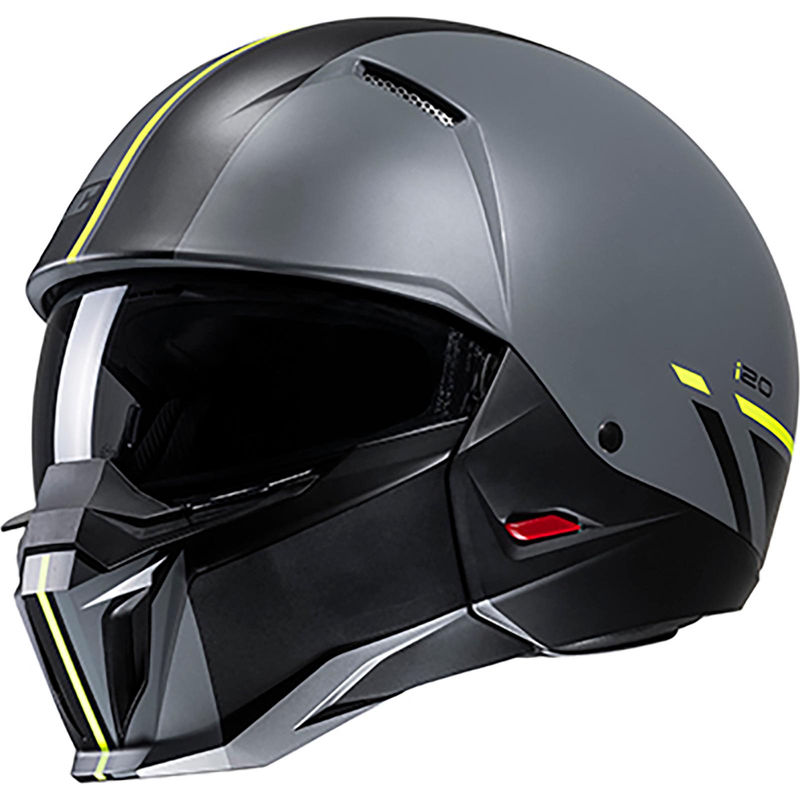 I20BYXS - HJC i20 Batol Convertible Motorcycle Helmet XS Yellow (MC3HSF)