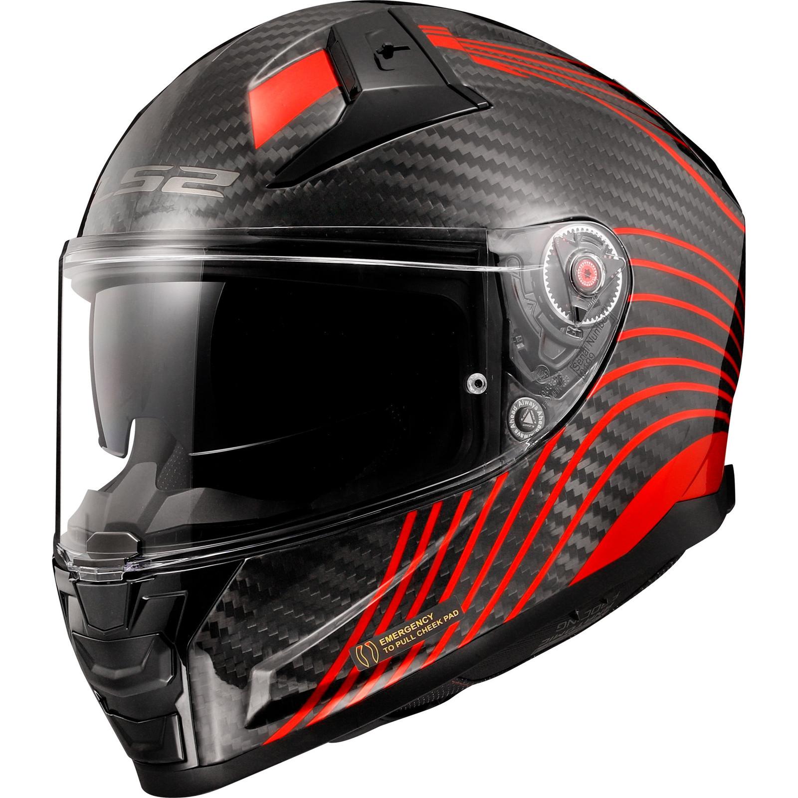 168115032XS - LS2 FF811 Vector II Carbon Flux Motorcycle Helmet XS Red