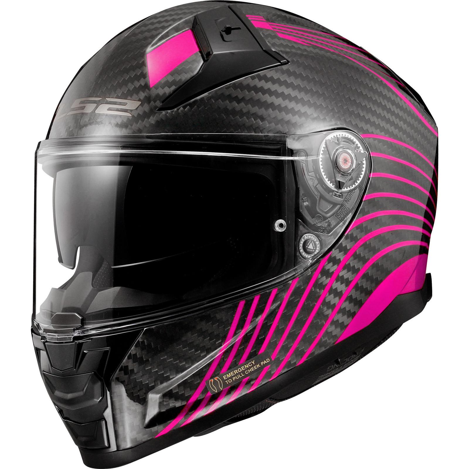 168115074M - LS2 FF811 Vector II Carbon Flux Motorcycle Helmet M Violet