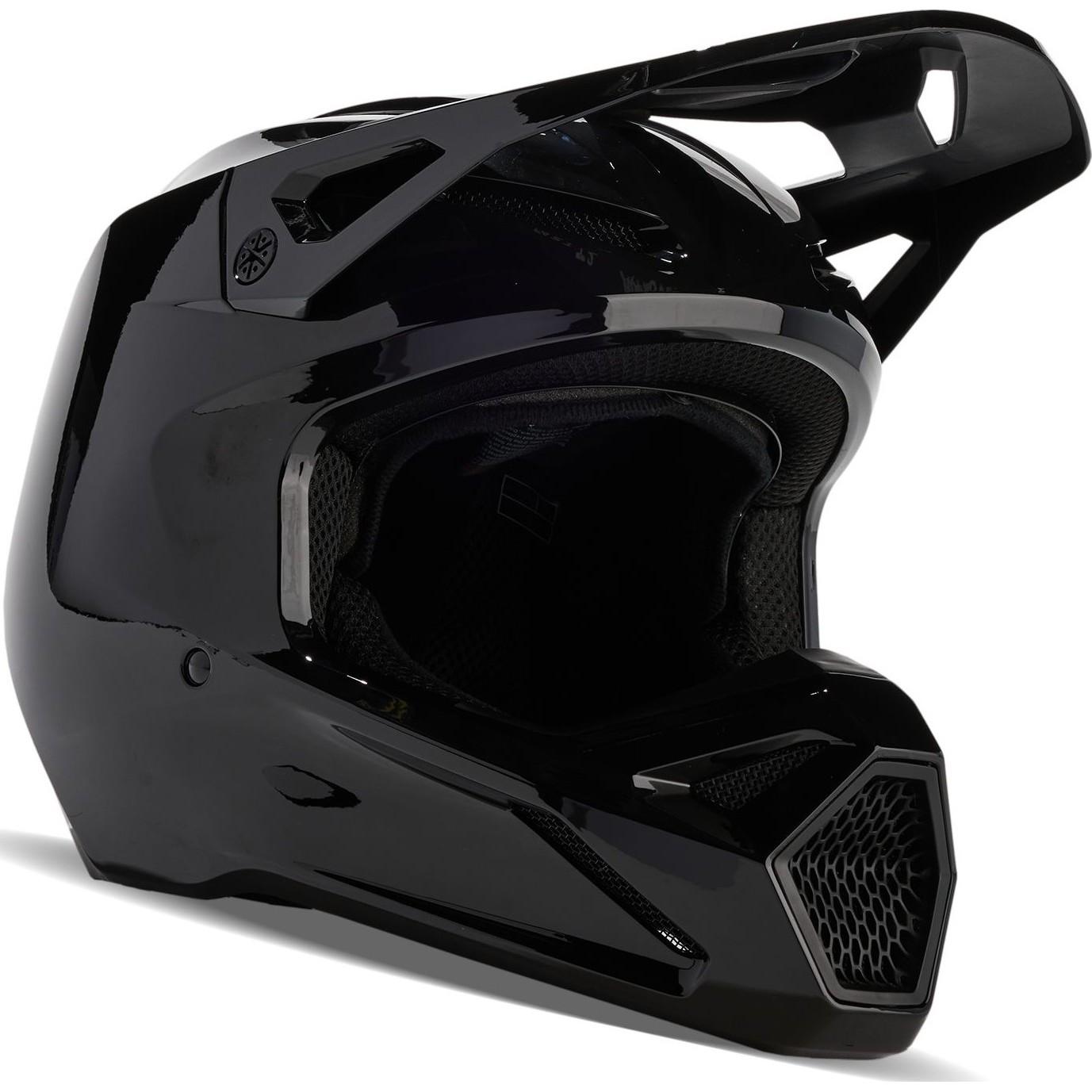 31369-001-XL - Fox Racing 2024 V1 Solid Motocross Helmet XL Black