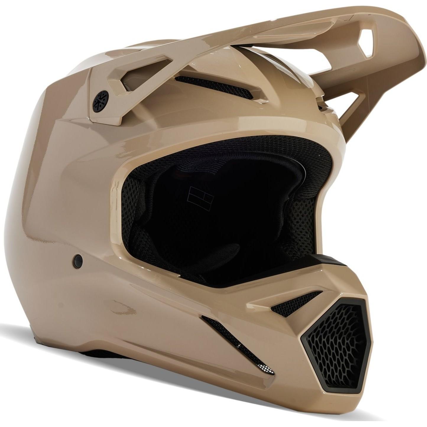31369-235-XS - Fox Racing 2024 V1 Solid Motocross Helmet XS Taupe