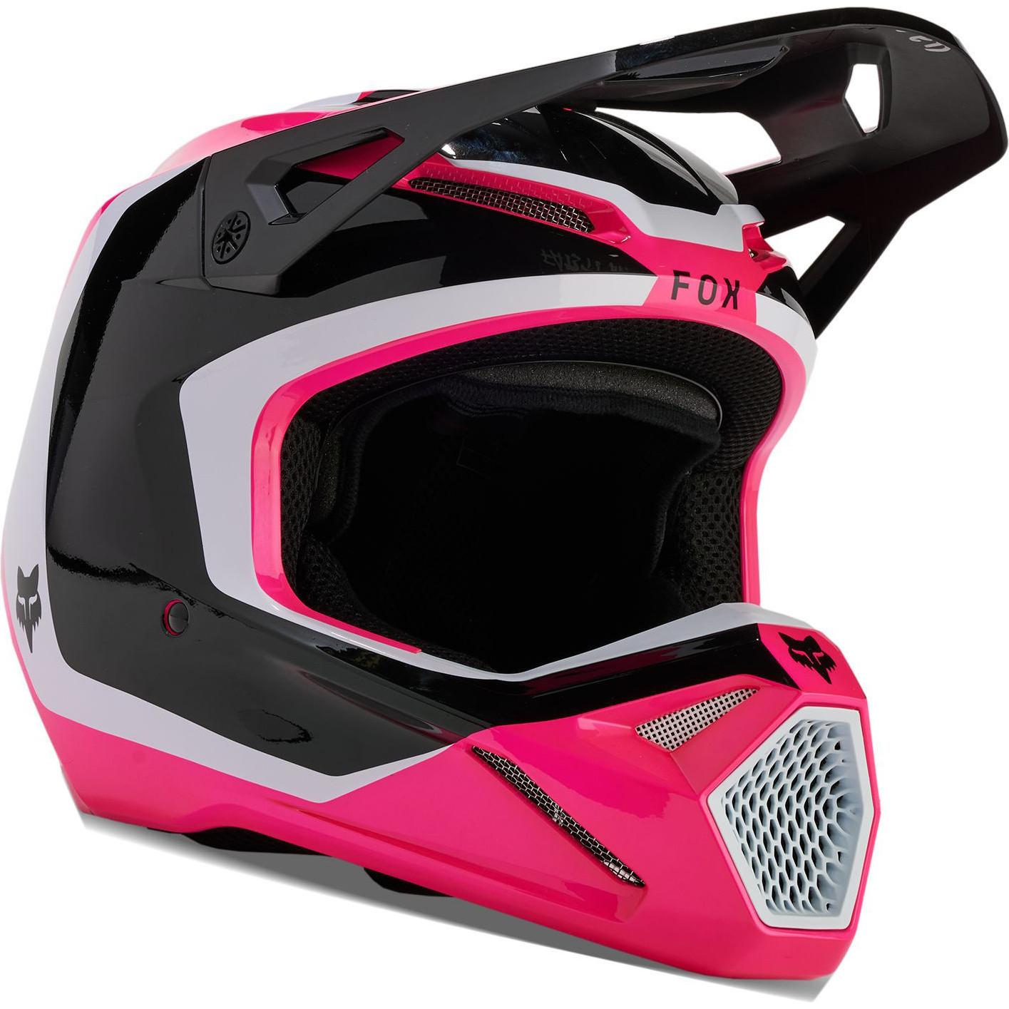 31370-285-M - Fox Racing 2024 V1 Nitro Motocross Helmet M Black Pink