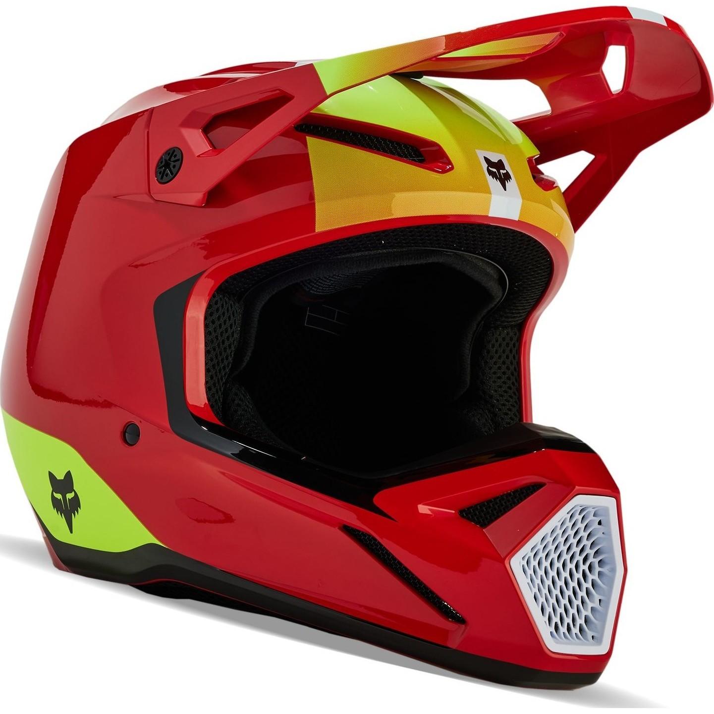 31373-110-XL - Fox Racing 2024 V1 Ballast Motocross Helmet XL Flo Red