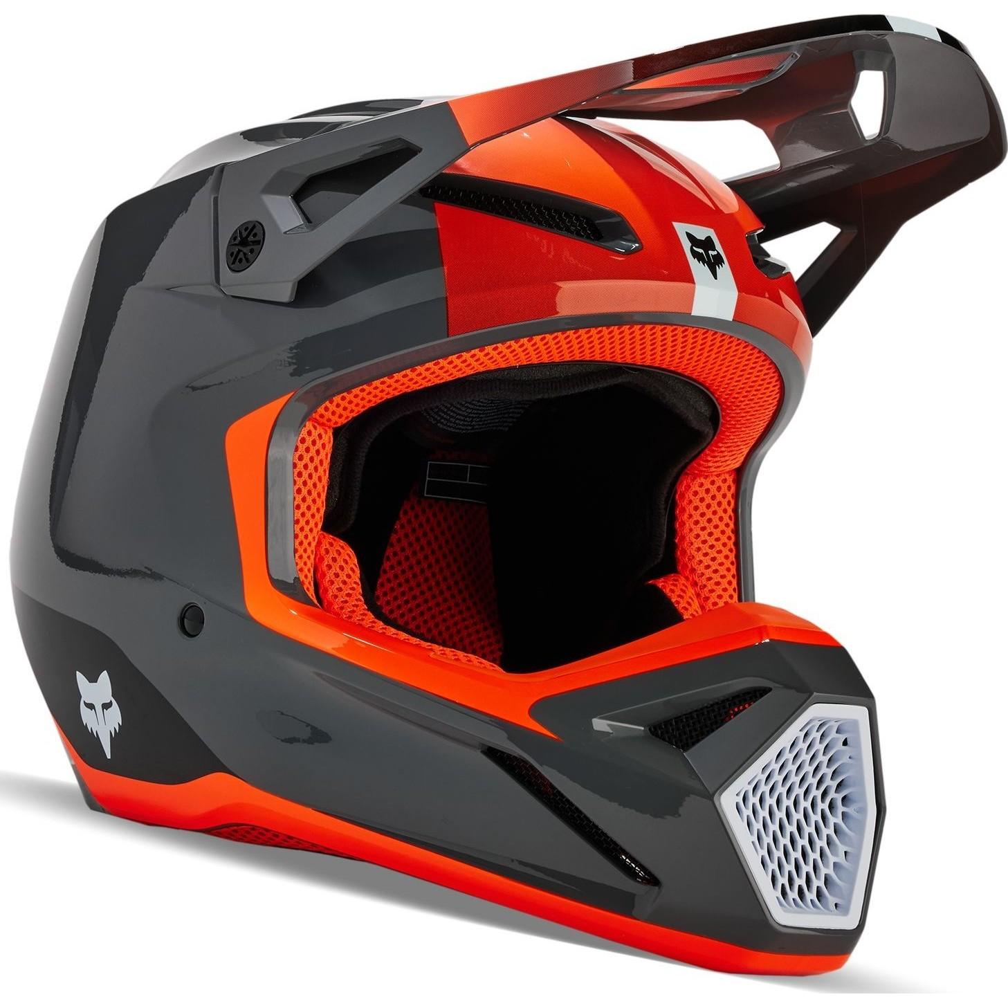 31373-006-XL - Fox Racing 2024 V1 Ballast Motocross Helmet XL Grey