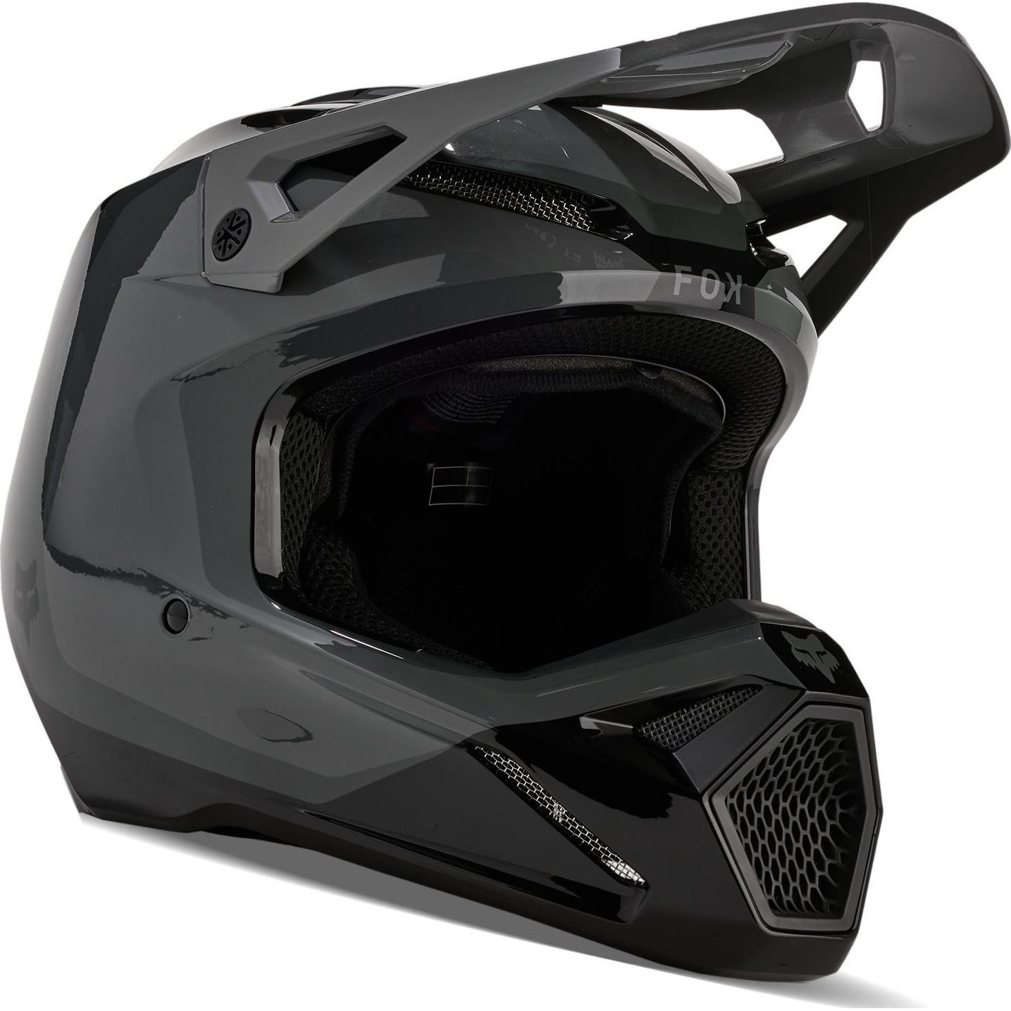 31400-330-YL - Fox Racing 2024 V1 Nitro Youth Motocross Helmet YL Dark Shadow