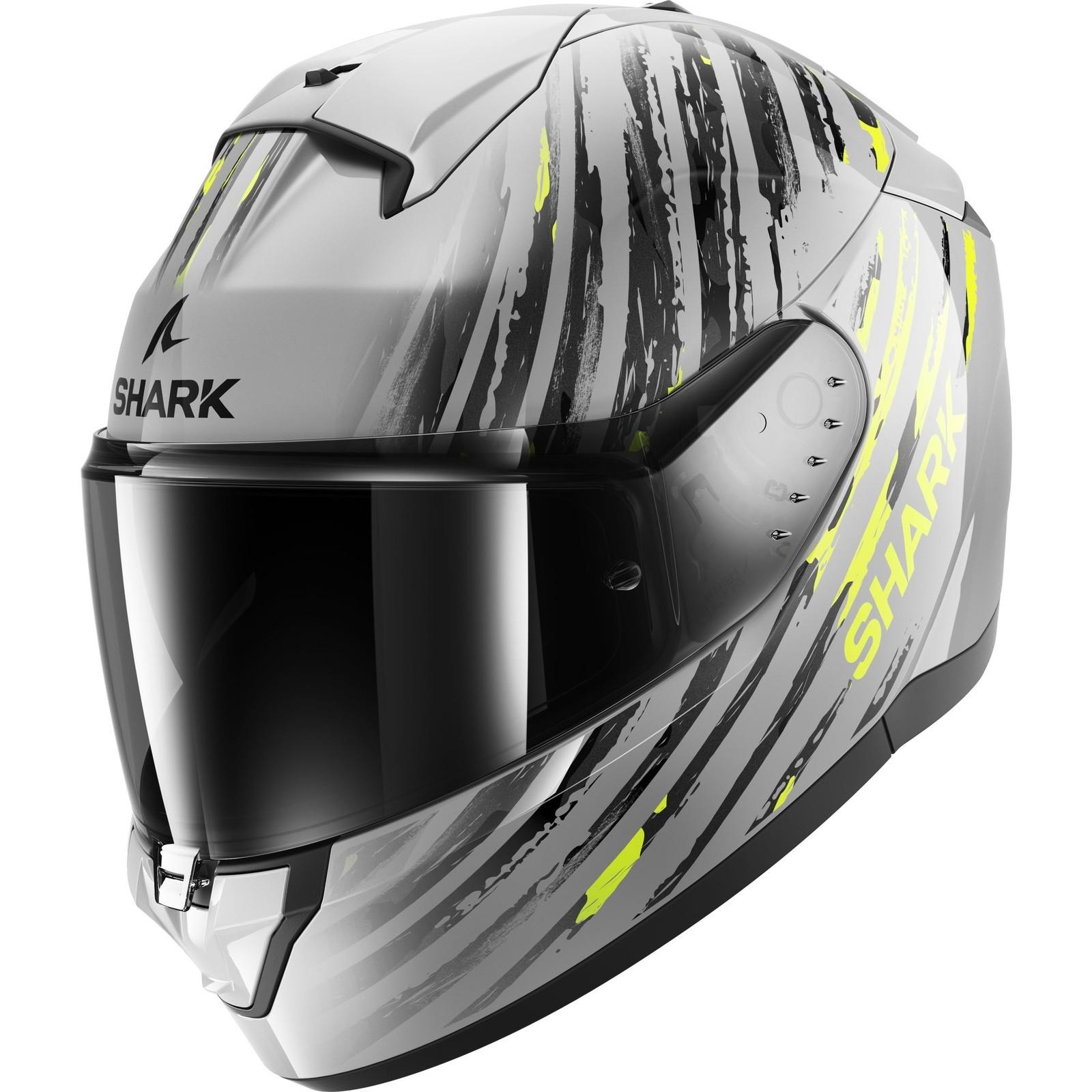 HE1120ESAYS - Shark Ridill 2 Assya Motorcycle Helmet S Silver Anthracite Yellow (SAY)