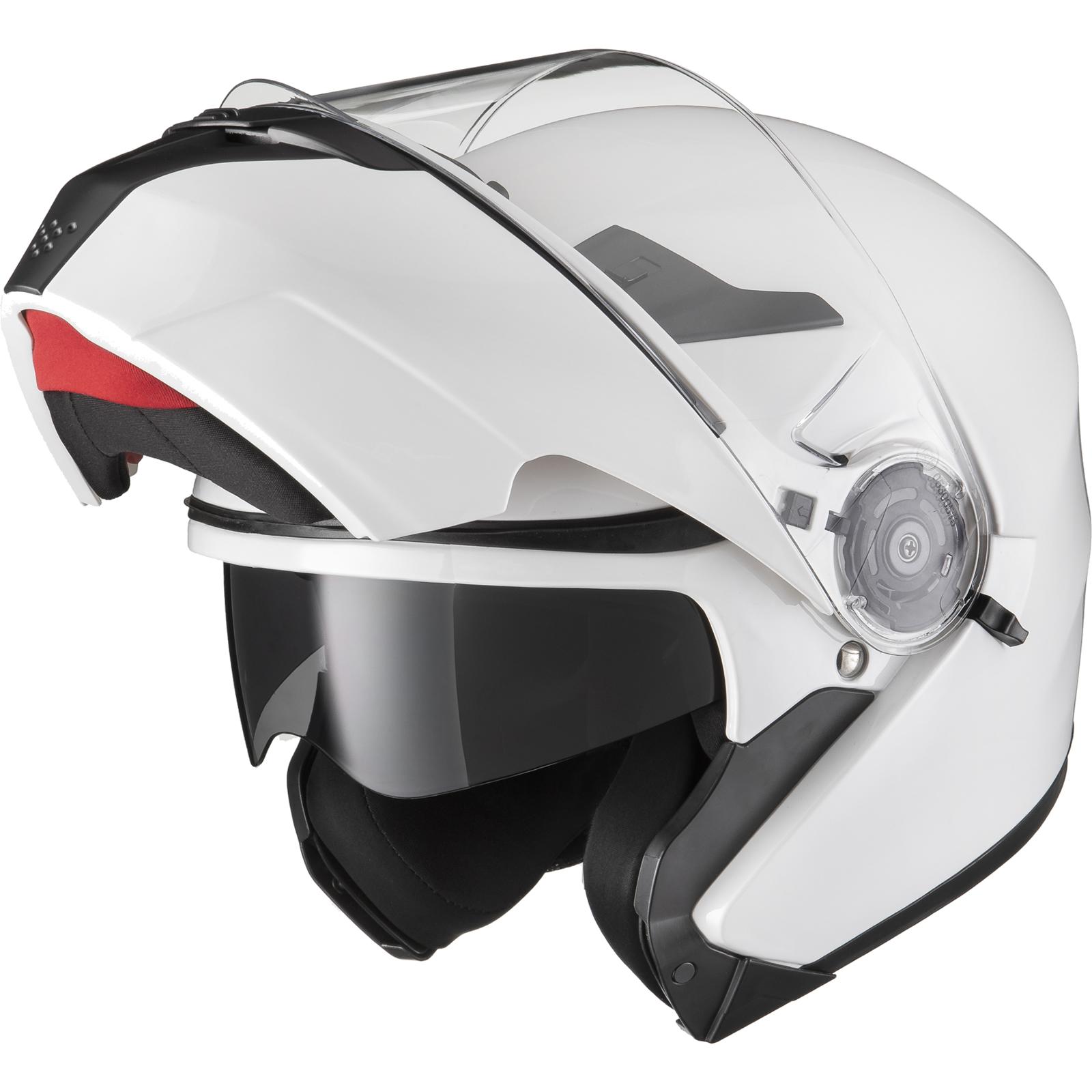 Agrius Fury Flip Front Motorcycle Helmet M Gloss White