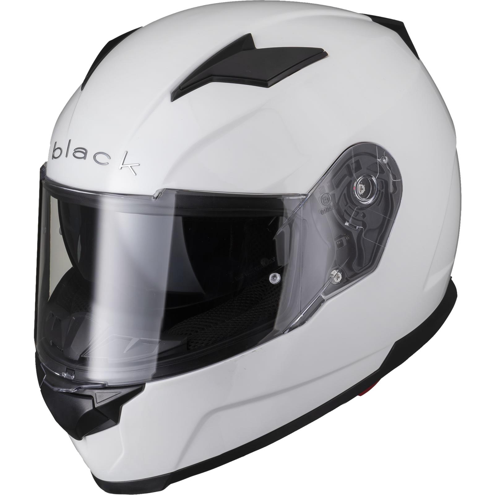 Black Apex Full Face Solid Motorcycle Helmet XXL Gloss White