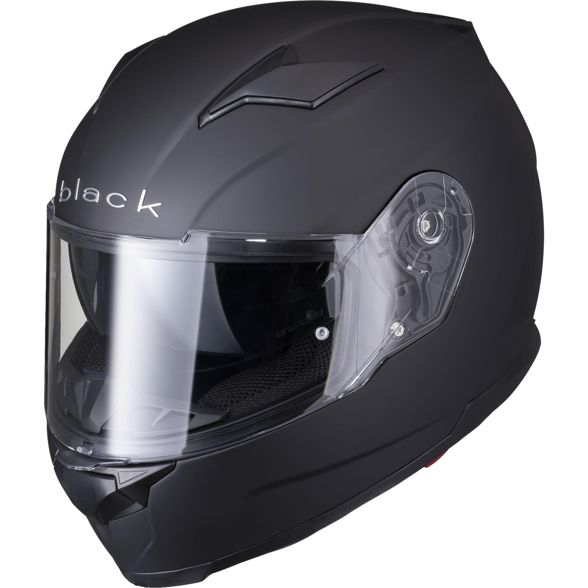 Black Apex Full Face Solid Motorcycle Helmet M Matt Black