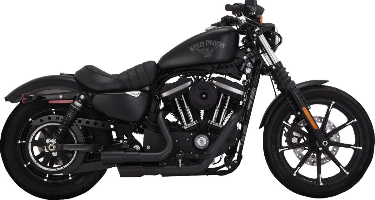 46374 - Vance & Hines 2-into-2 Mini Grenades Exhaust System For Harley Davidson XL1200C 2014-2020 - Black