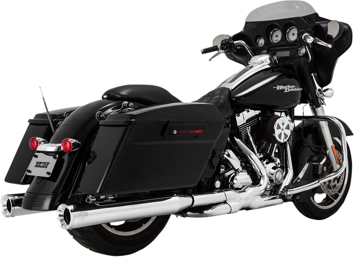 16703 - Vance & Hines Eliminator 400 Silencers For Harley Davidson FLHR 1340 1995-1998 - Chrome