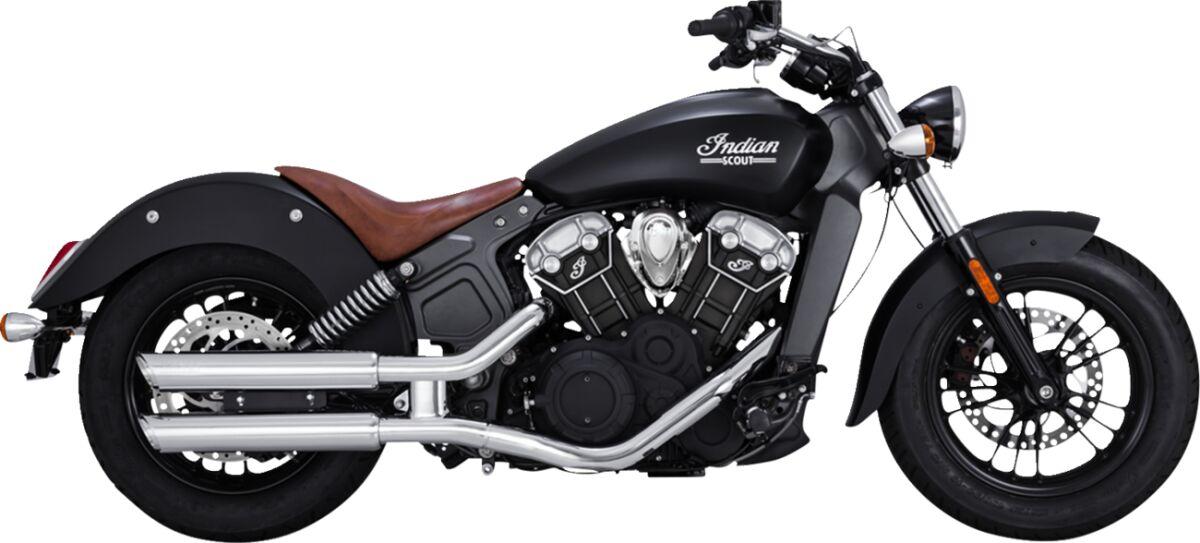 18323 - 18323 - Vance & Hines Twin Slash 3" Silencers - Indian Scout 69 2015-2024