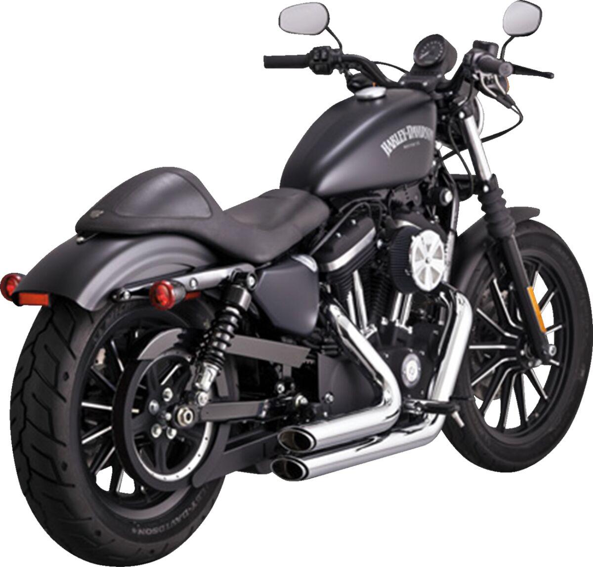 17329 - Vance & Hines Shortshots Staggered Exhaust System For Harley Davidson XL1200C 2014-2020 - Chrome