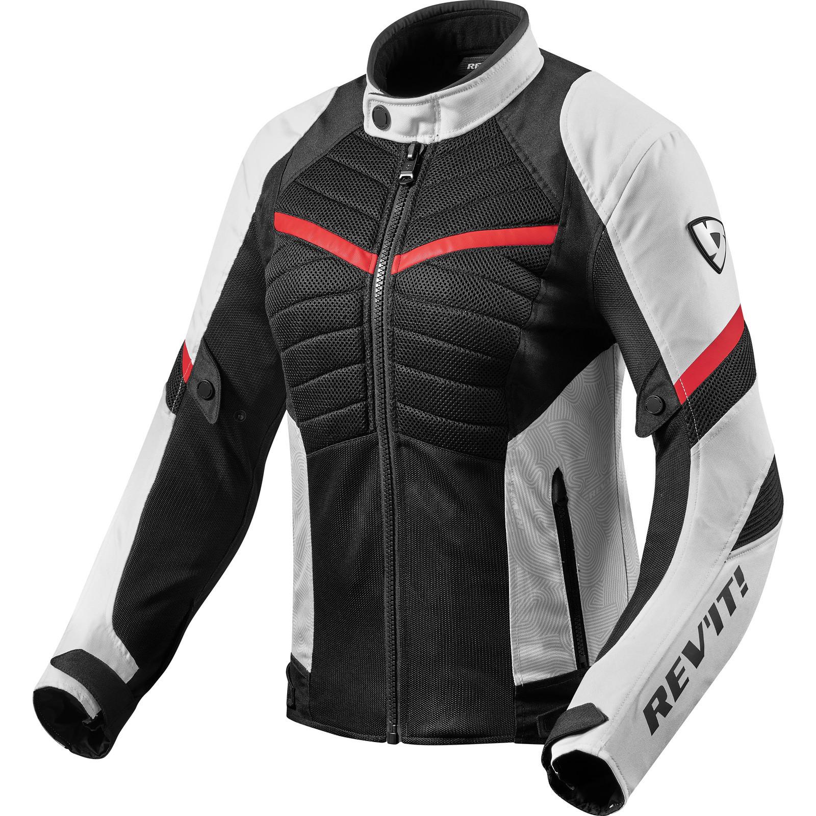 FJT256 - 3200-L38 - Rev It Arc Air Ladies Motorcycle Jacket 38 White Red (UK 10)