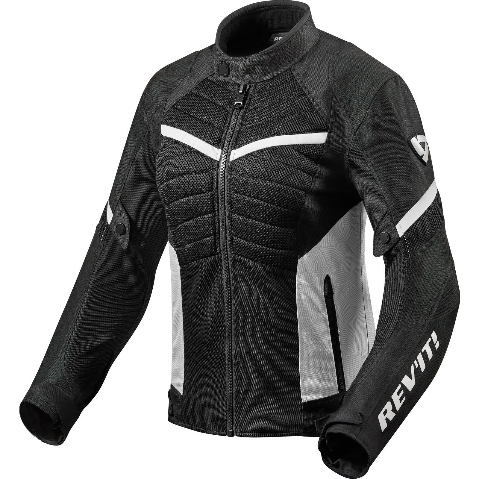 FJT256 - 1600-L34 - Rev It Arc Air Ladies Motorcycle Jacket 34 Black White (UK 6)