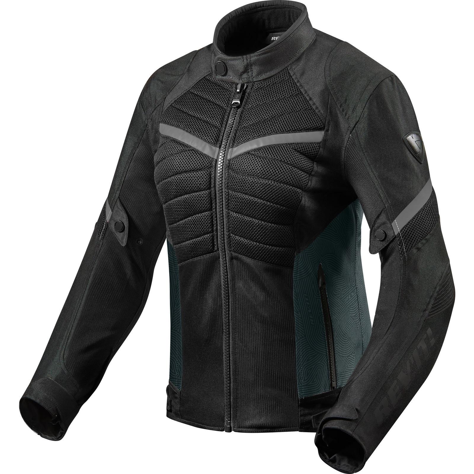FJT256 - 1150-L46 - Rev It Arc Air Ladies Motorcycle Jacket 46 Black Grey (UK 18)
