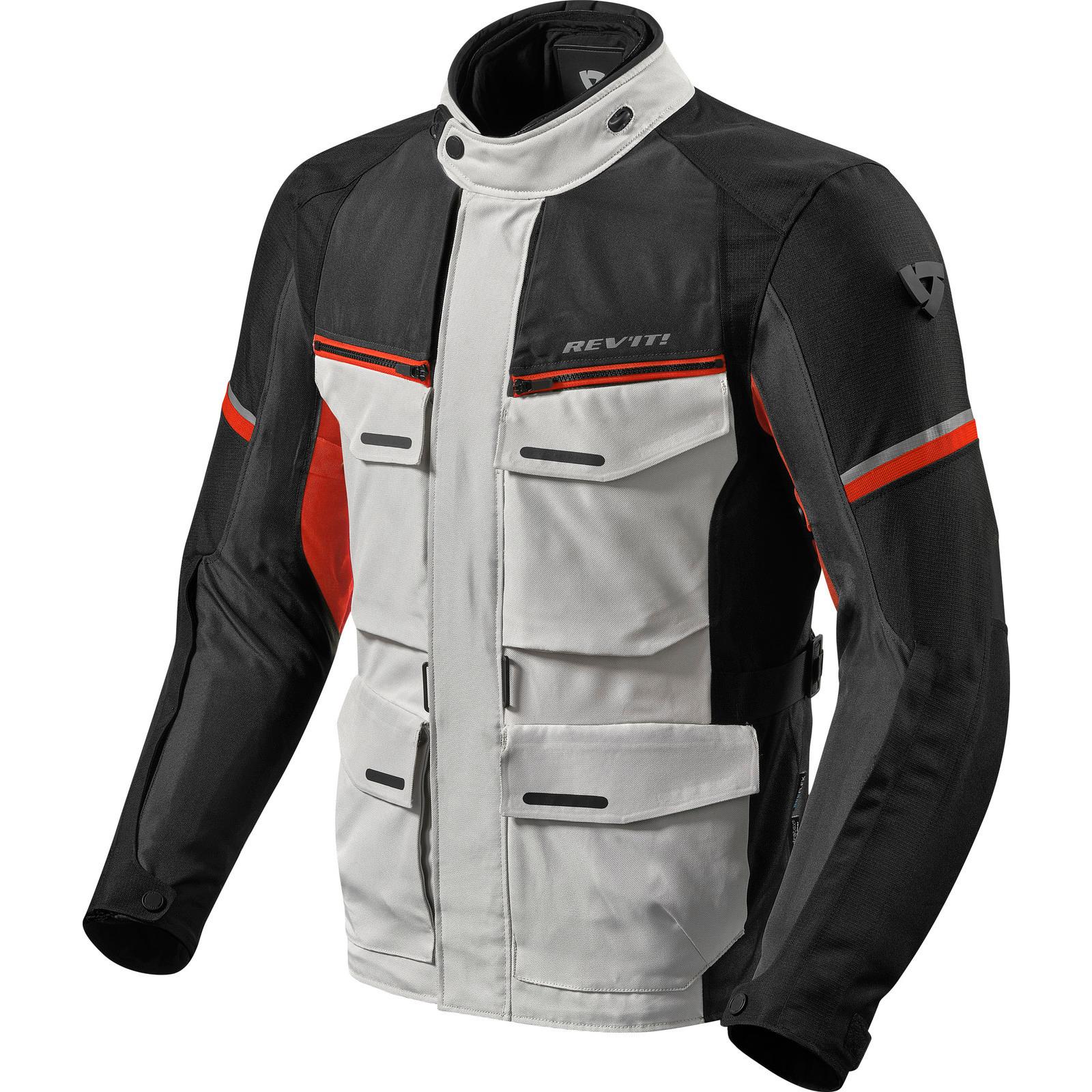 FJT262 - 4020-M - Rev It Outback 3 Motorcycle Jacket M Silver Red