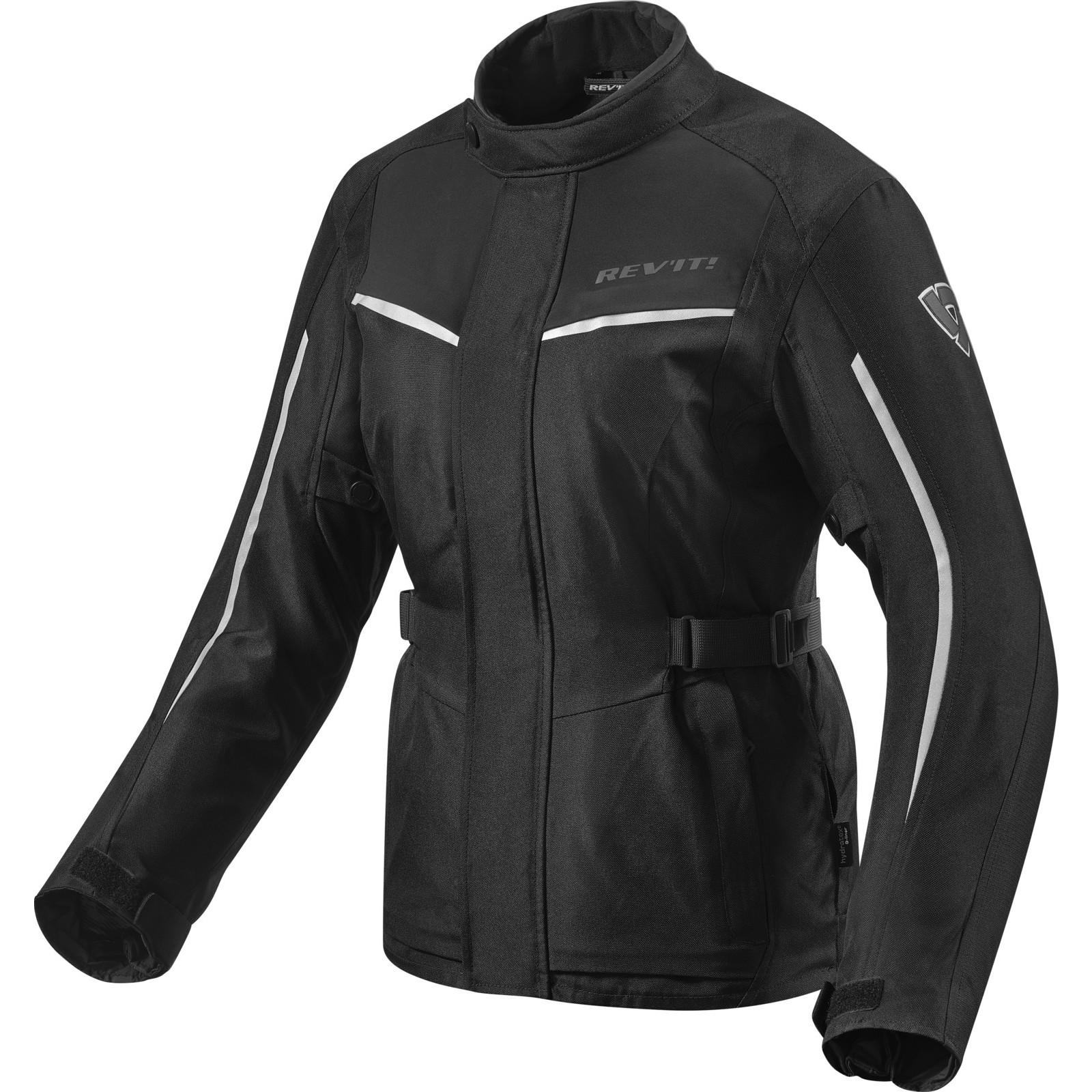 FJT258 - 1170-L38 - Rev It Voltiac 2 Ladies Motorcycle Jacket 38 Black Silver (UK 10)