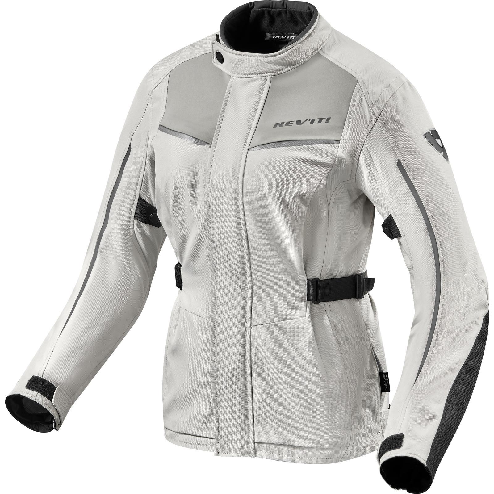 FJT258 - 4050-L34 - Rev It Voltiac 2 Ladies Motorcycle Jacket 34 Silver Black (UK 6)