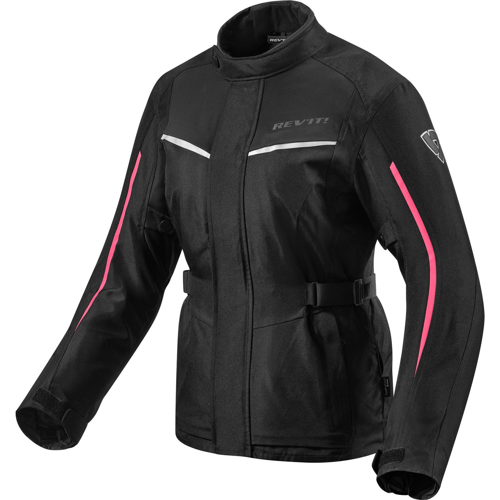 FJT258 - 1260-L46 - Rev It Voltiac 2 Ladies Motorcycle Jacket 46 Black Fuchsia (UK 18)